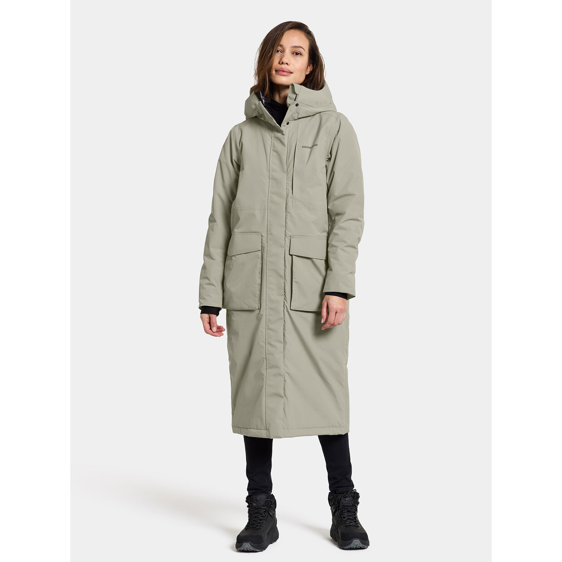 Didriksons Hanorac Leya Wns Parka L 3 504846 Verde Regular Fit - Pled.ro