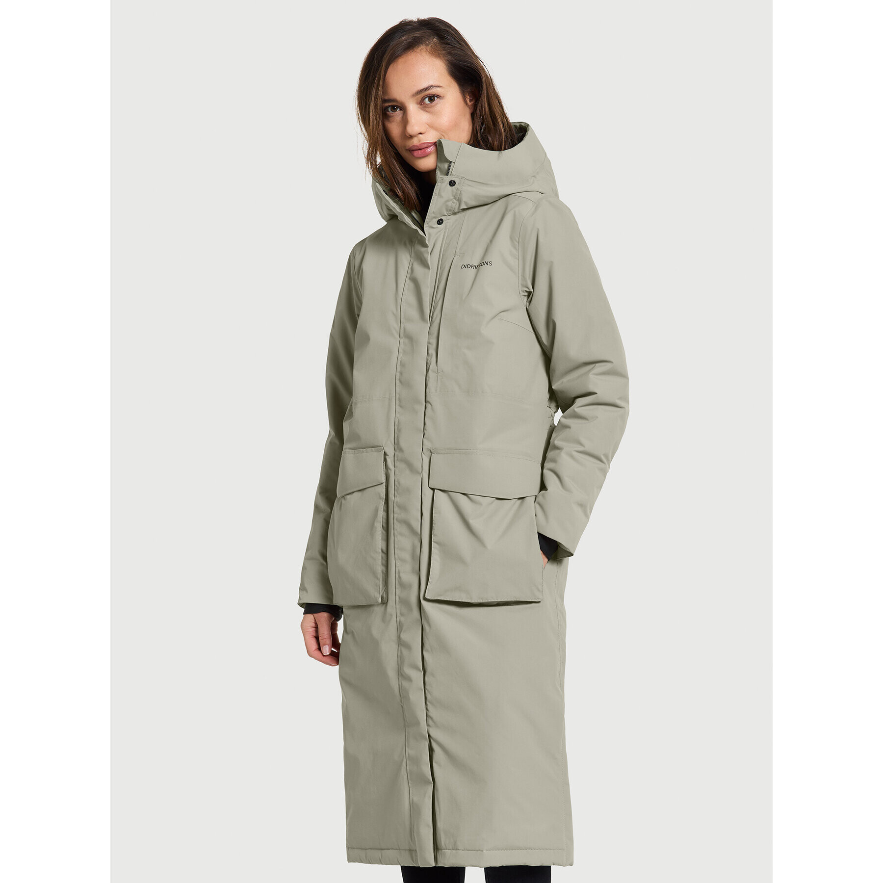 Didriksons Hanorac Leya Wns Parka L 3 504846 Verde Regular Fit - Pled.ro