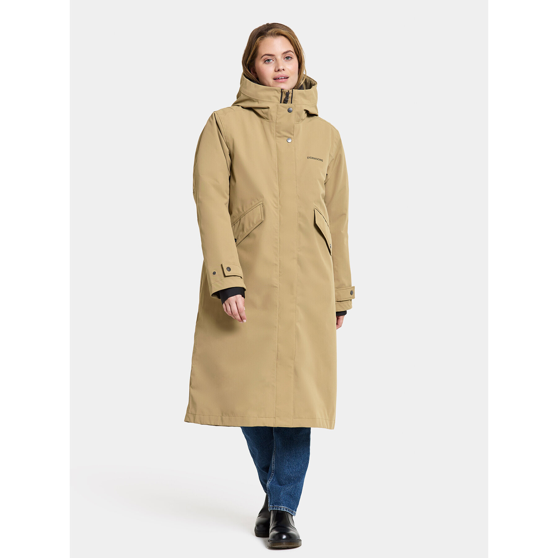 Didriksons Hanorac Mia Wns Parka L 504828 Bej Regular Fit - Pled.ro