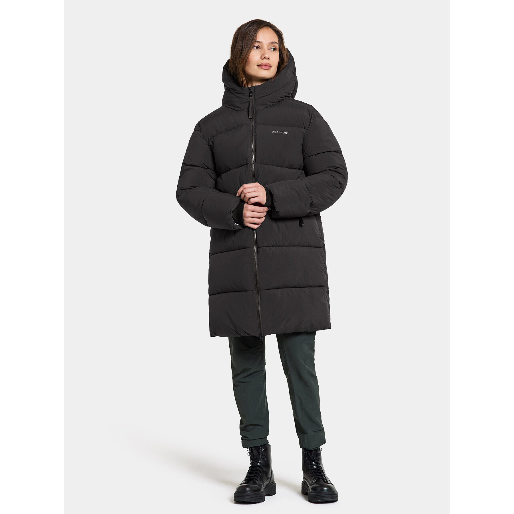 Didriksons Hanorac Nomi Wns Parka 3 504832 Negru Regular Fit - Pled.ro