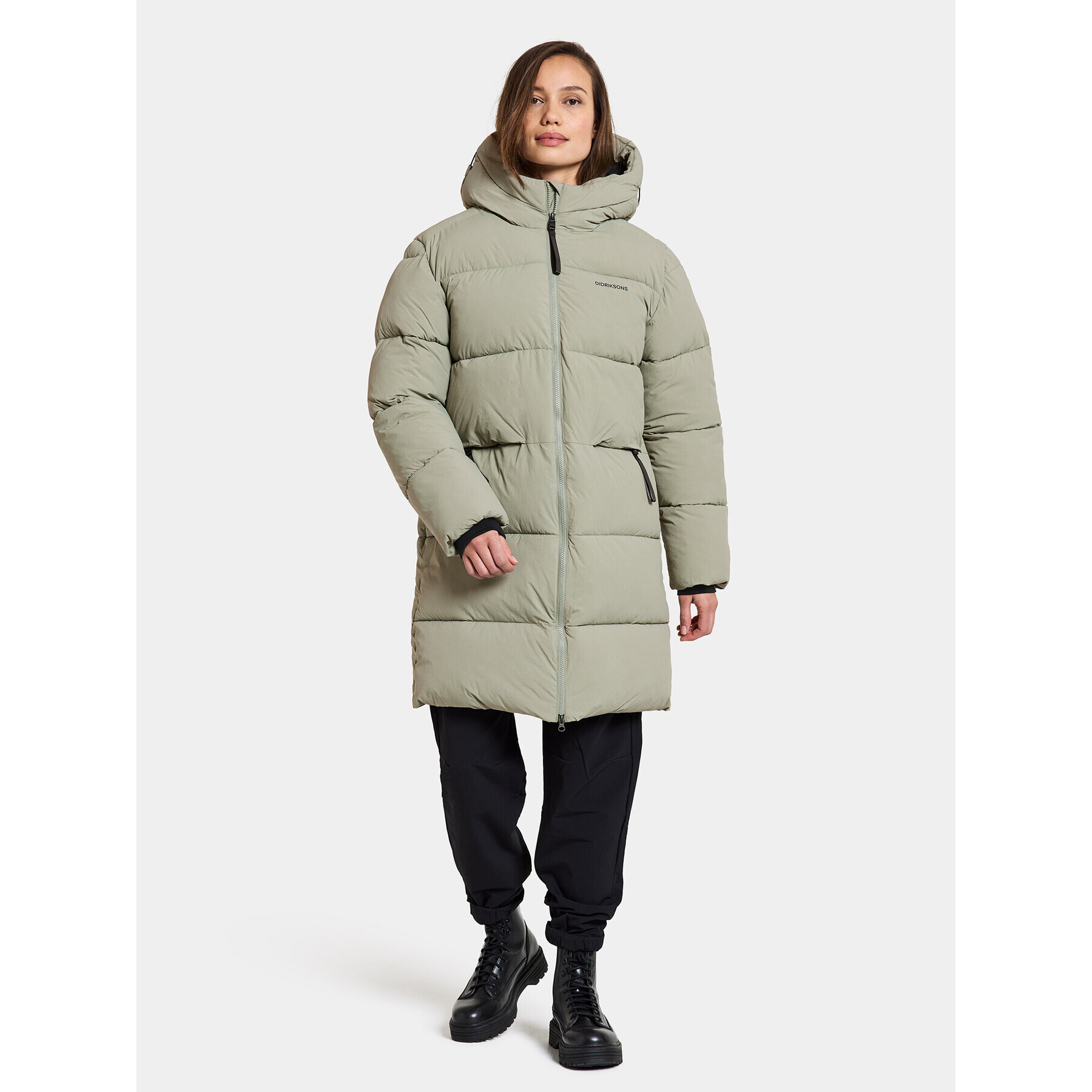 Didriksons Hanorac Nomi Wns Parka 3 504832 Verde Regular Fit - Pled.ro