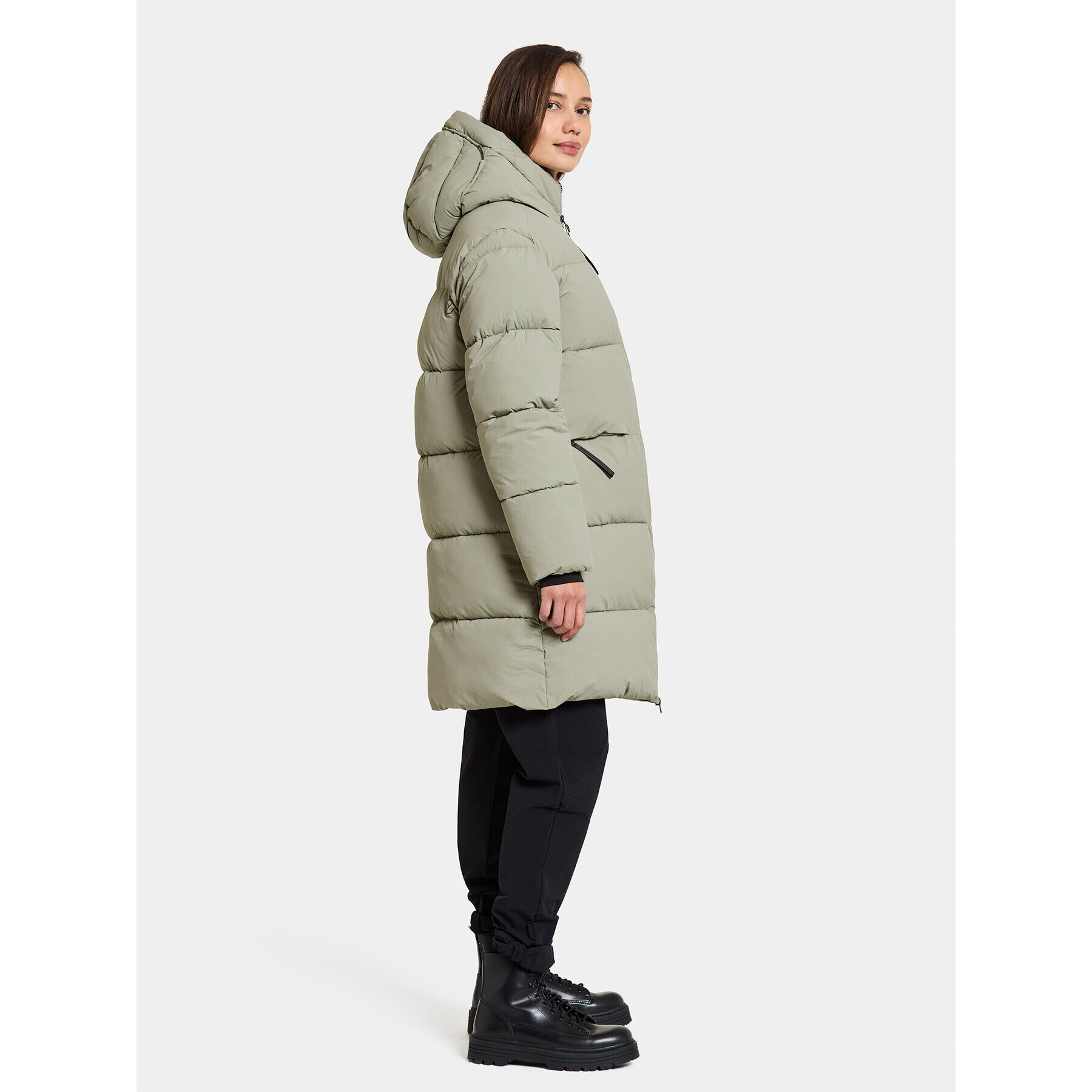 Didriksons Hanorac Nomi Wns Parka 3 504832 Verde Regular Fit - Pled.ro