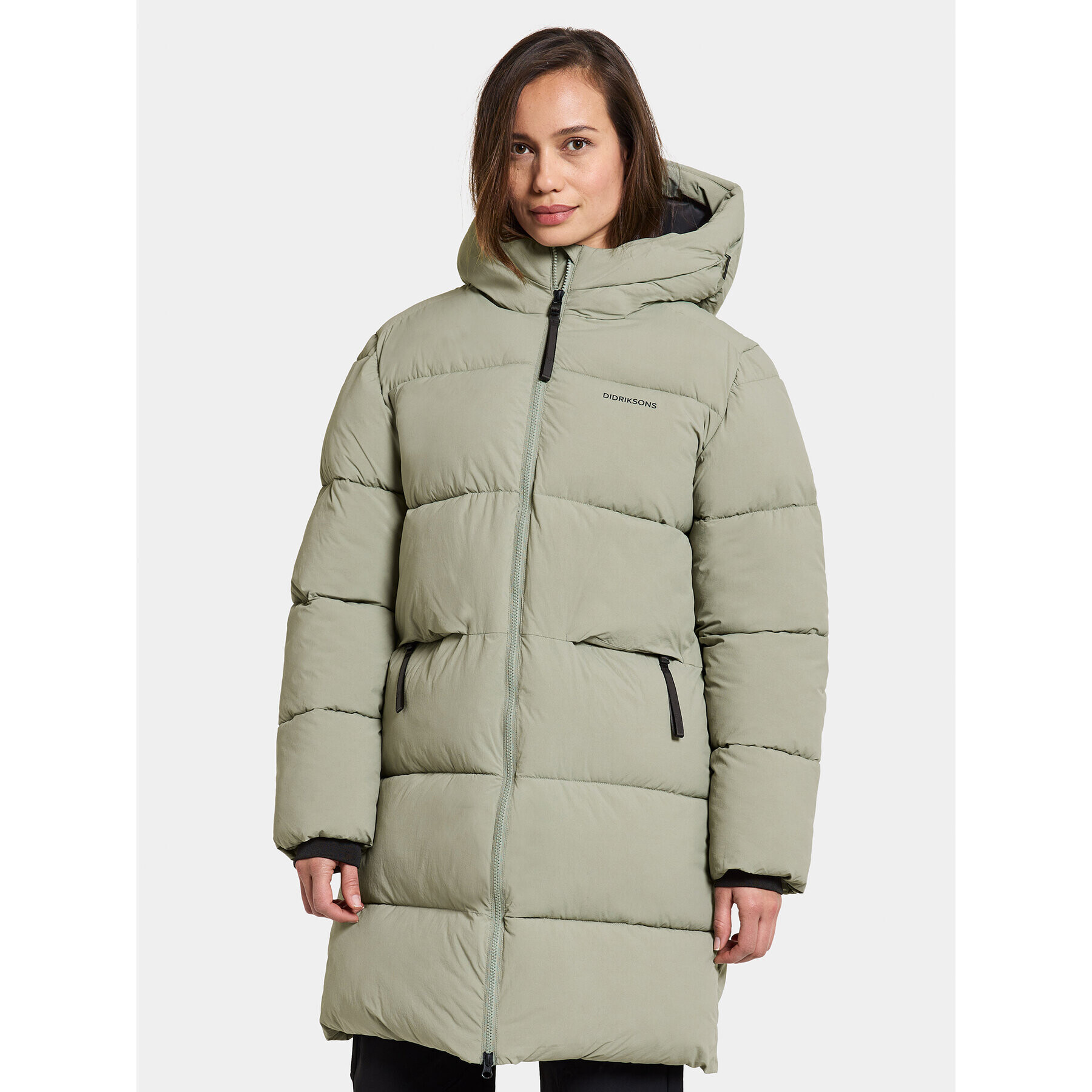 Didriksons Hanorac Nomi Wns Parka 3 504832 Verde Regular Fit - Pled.ro