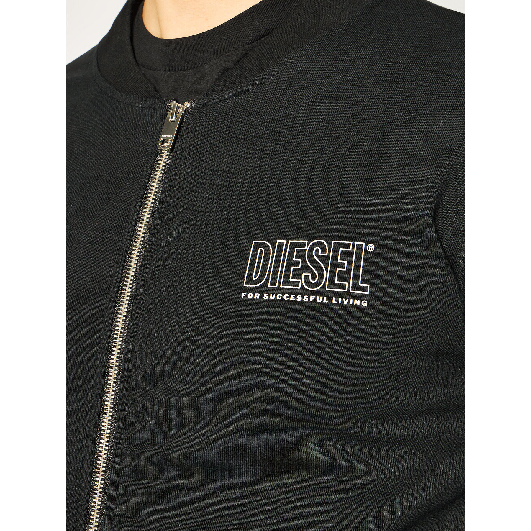 Diesel Bluză Justin-Z 00SFWI 0QAZK Negru Regular Fit - Pled.ro