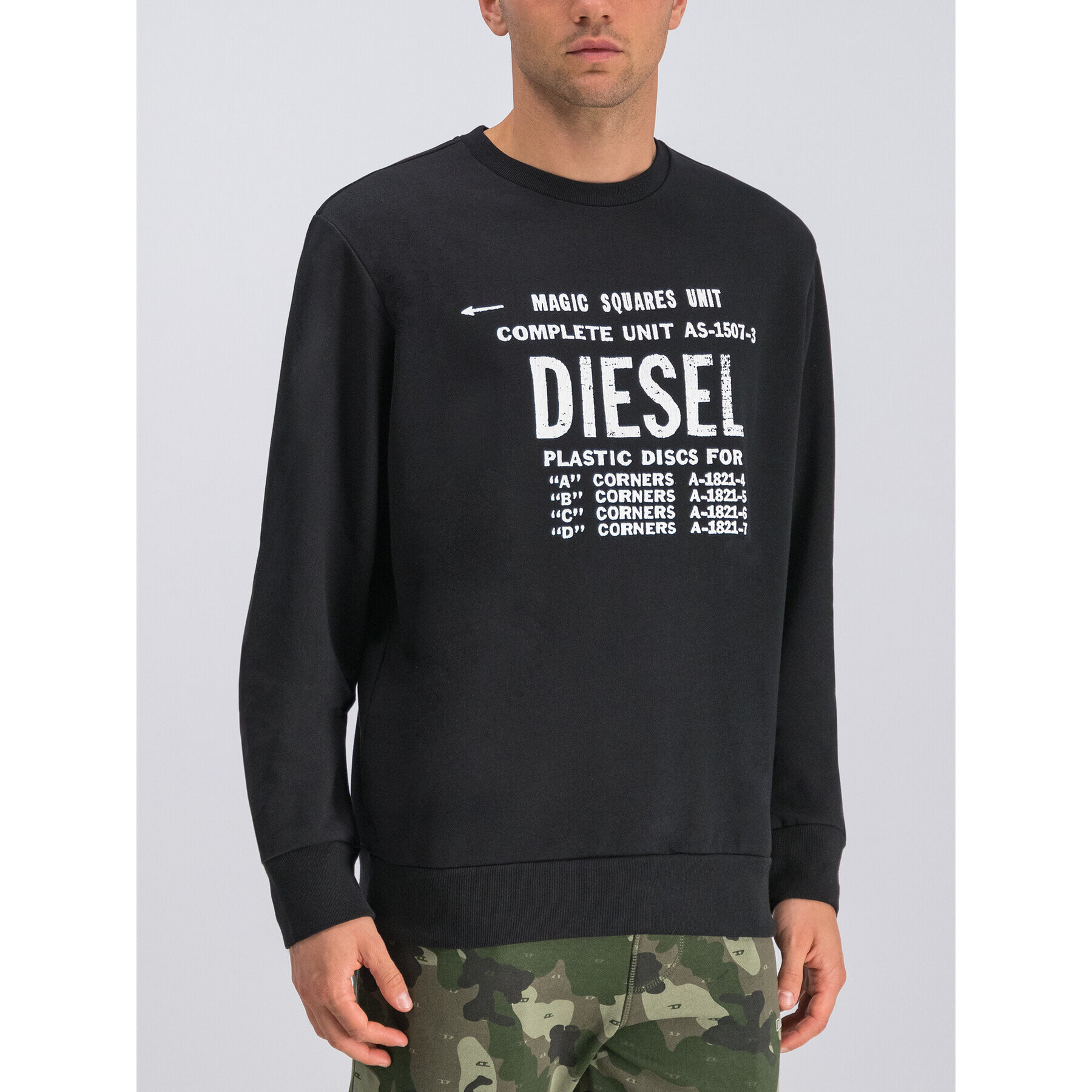 Diesel Bluză S-Gir-B5 00S57H 0BAWT Negru Regular Fit - Pled.ro