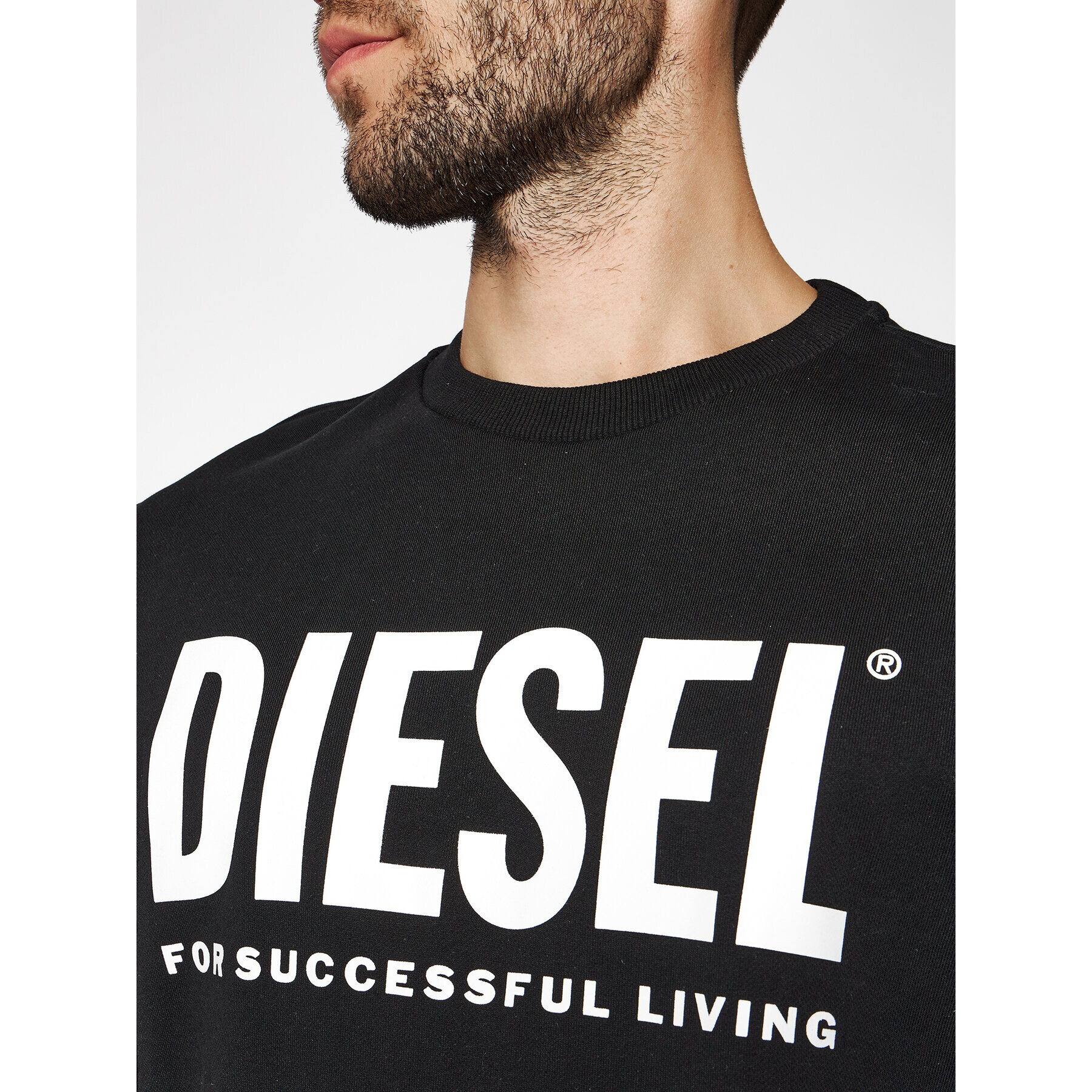 Diesel Bluză S-Gir Division-Logo 00SWFH 0BAWT Negru Regular Fit - Pled.ro