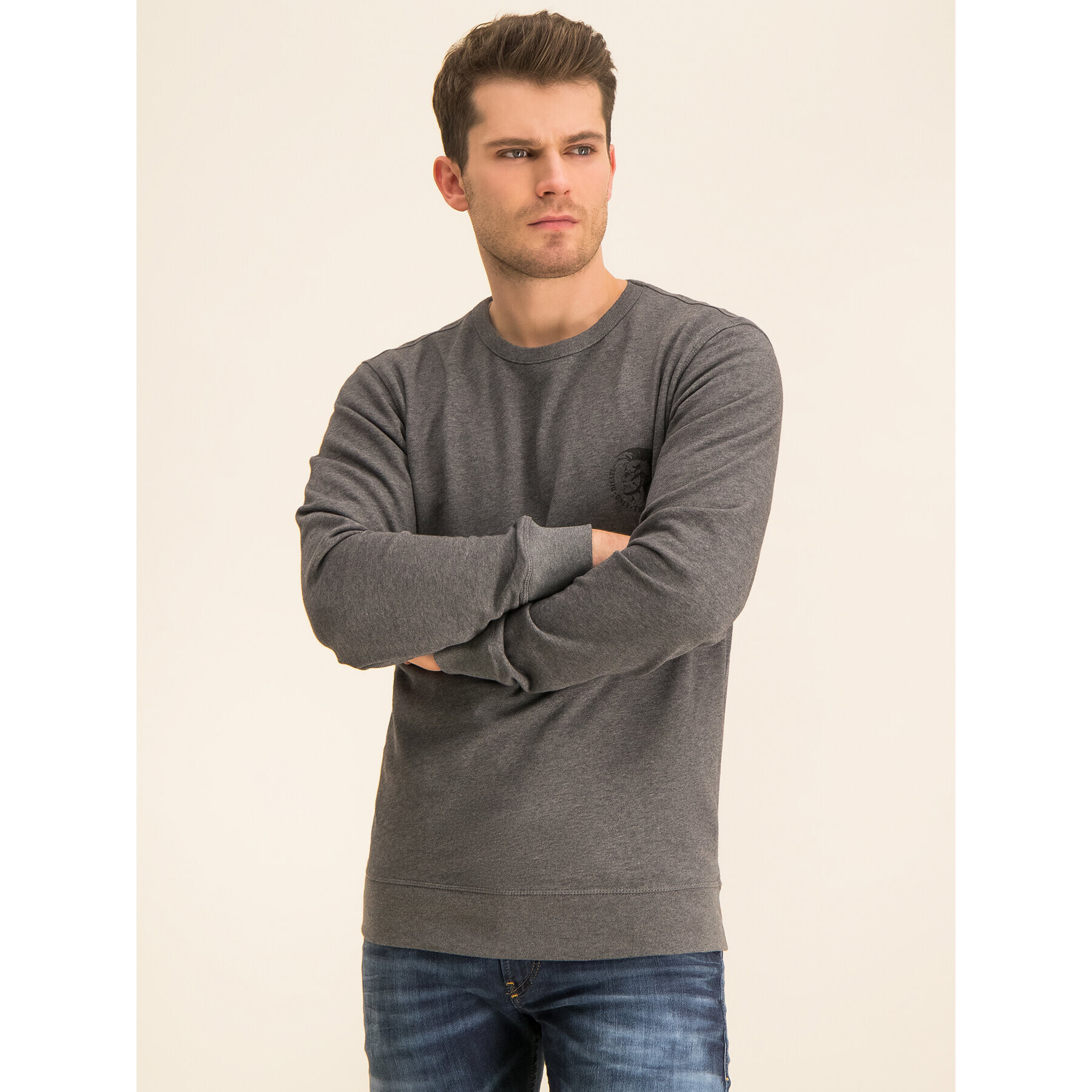 Diesel Bluză Willy 00CS7C 0CAND Gri Regular Fit - Pled.ro