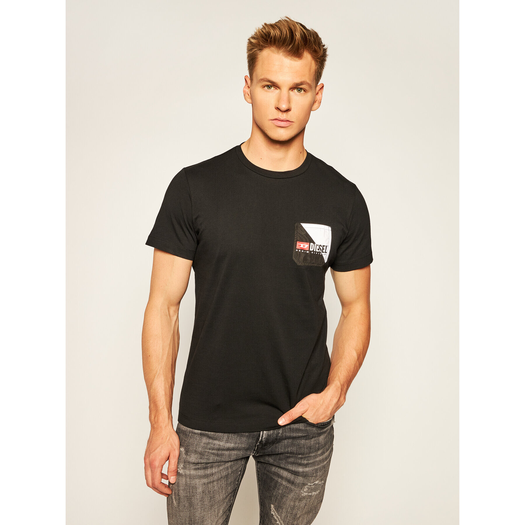 Diesel Tricou Bm0wt-Diego 00SY99 0HAYF Negru Regular Fit - Pled.ro