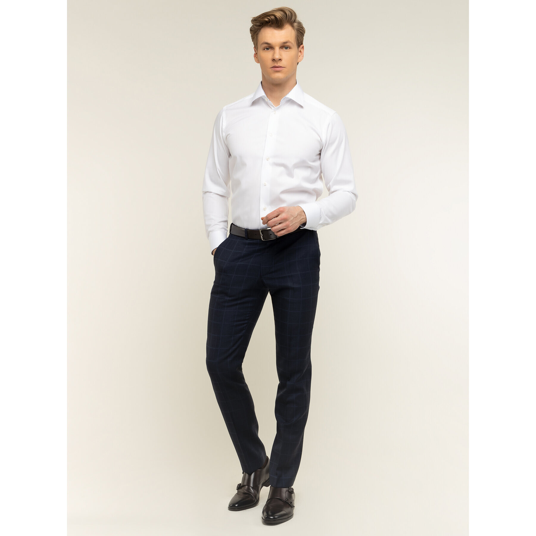 Digel Pantaloni de costum 1293416 Bleumarin Regular Fit - Pled.ro