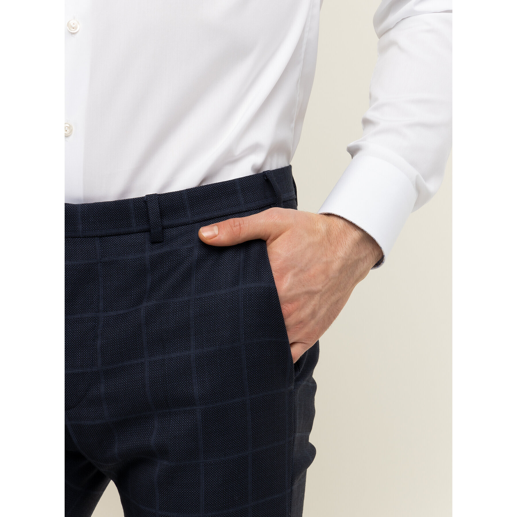 Digel Pantaloni de costum 1293416 Bleumarin Regular Fit - Pled.ro