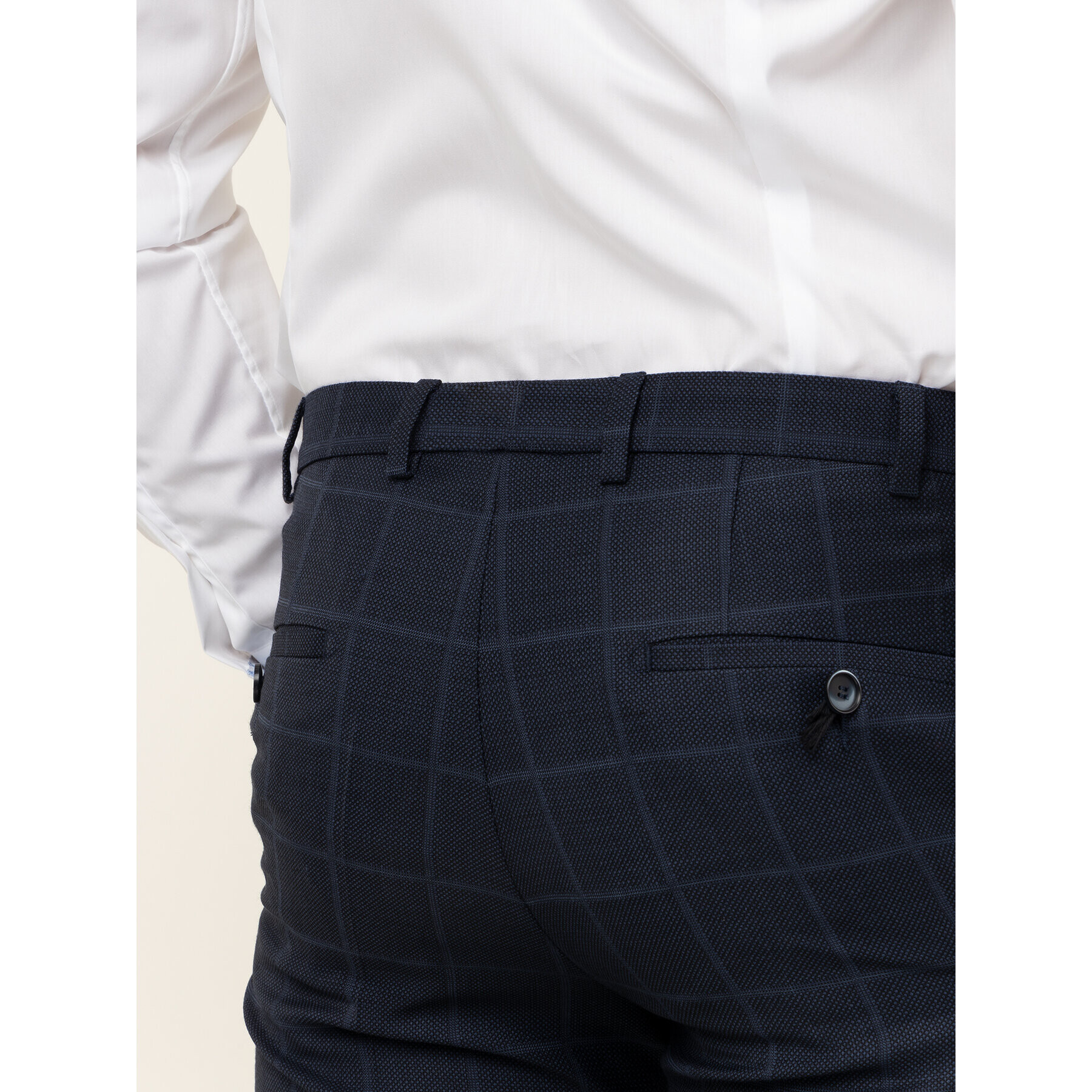 Digel Pantaloni de costum 1293416 Bleumarin Regular Fit - Pled.ro