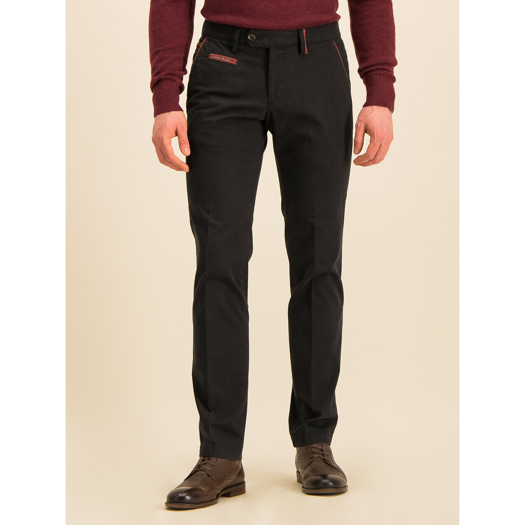 Digel Pantaloni din material 88140 Negru Regular Fit - Pled.ro