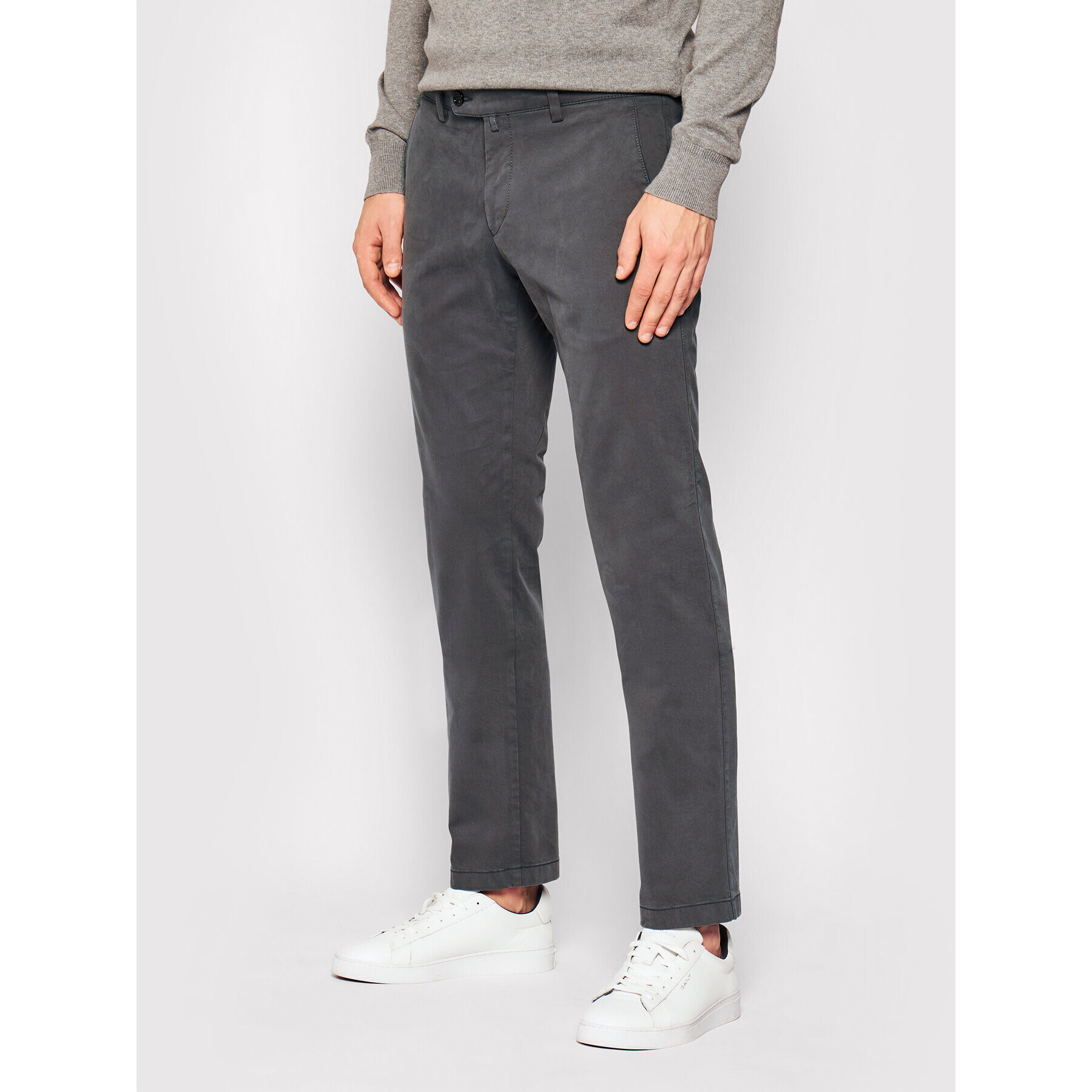 Digel Pantaloni chino Kim 88140 Gri Modern Fit - Pled.ro