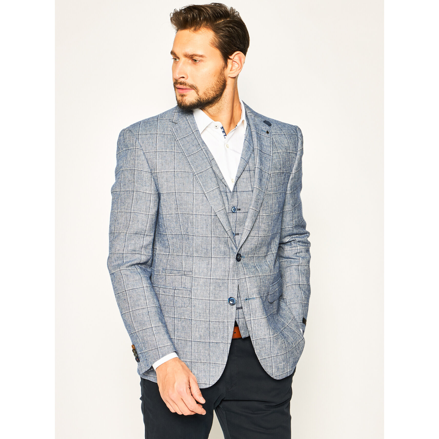 Digel Sacou Ezzo 1102436 Bleumarin Slim Fit - Pled.ro