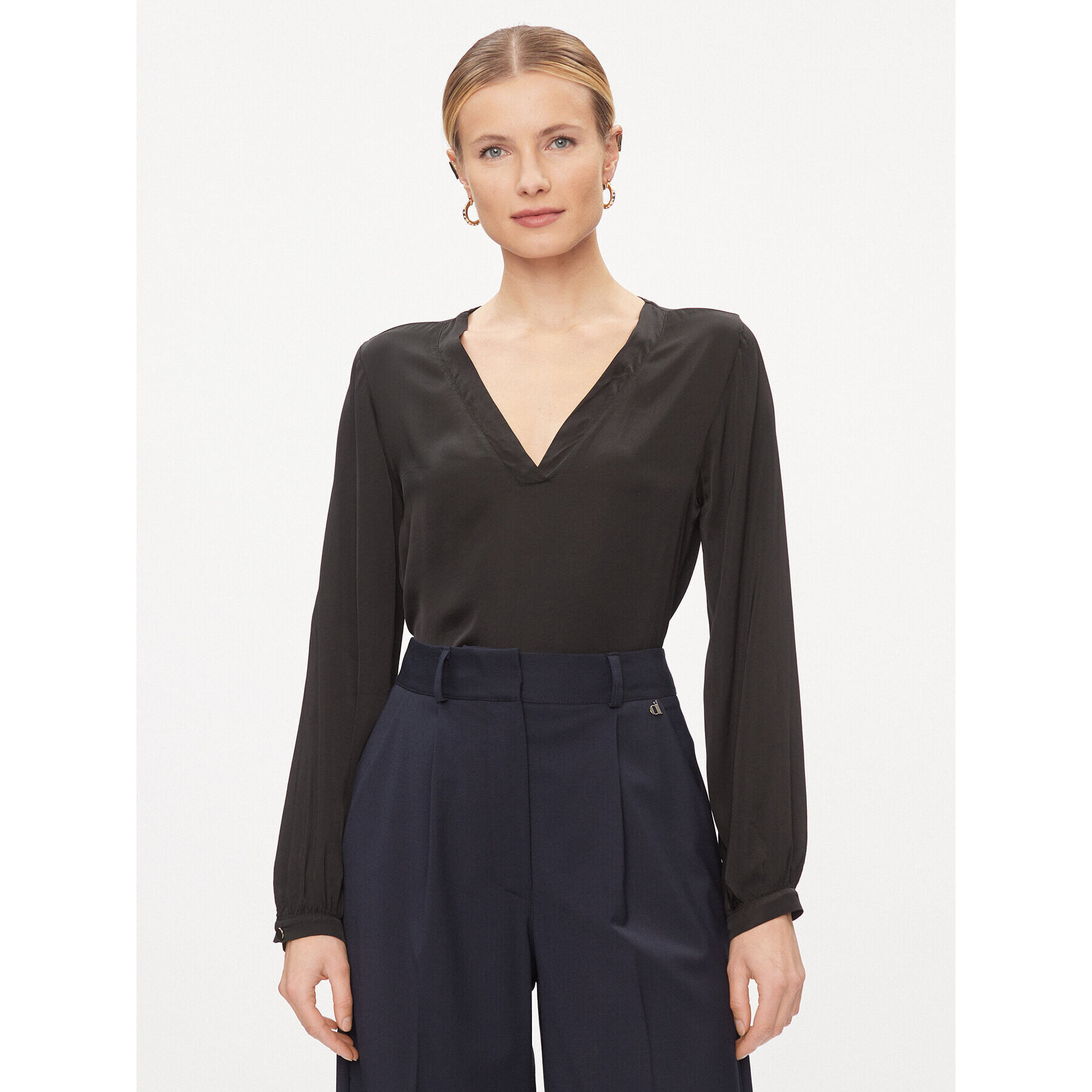 Dixie Bluză C239Z014A Negru Loose Fit - Pled.ro