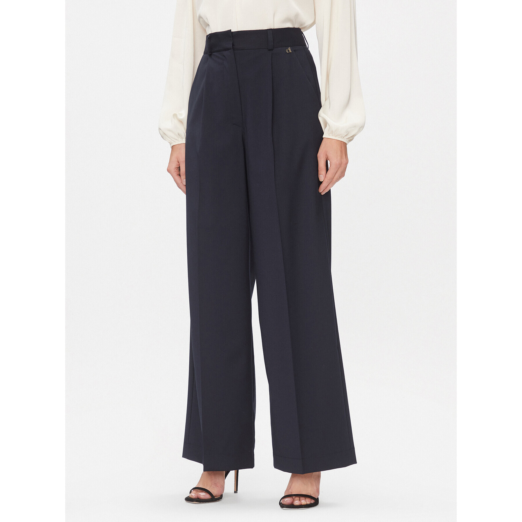 Dixie Pantaloni din material PCHSVCGA Bleumarin Relaxed Fit - Pled.ro