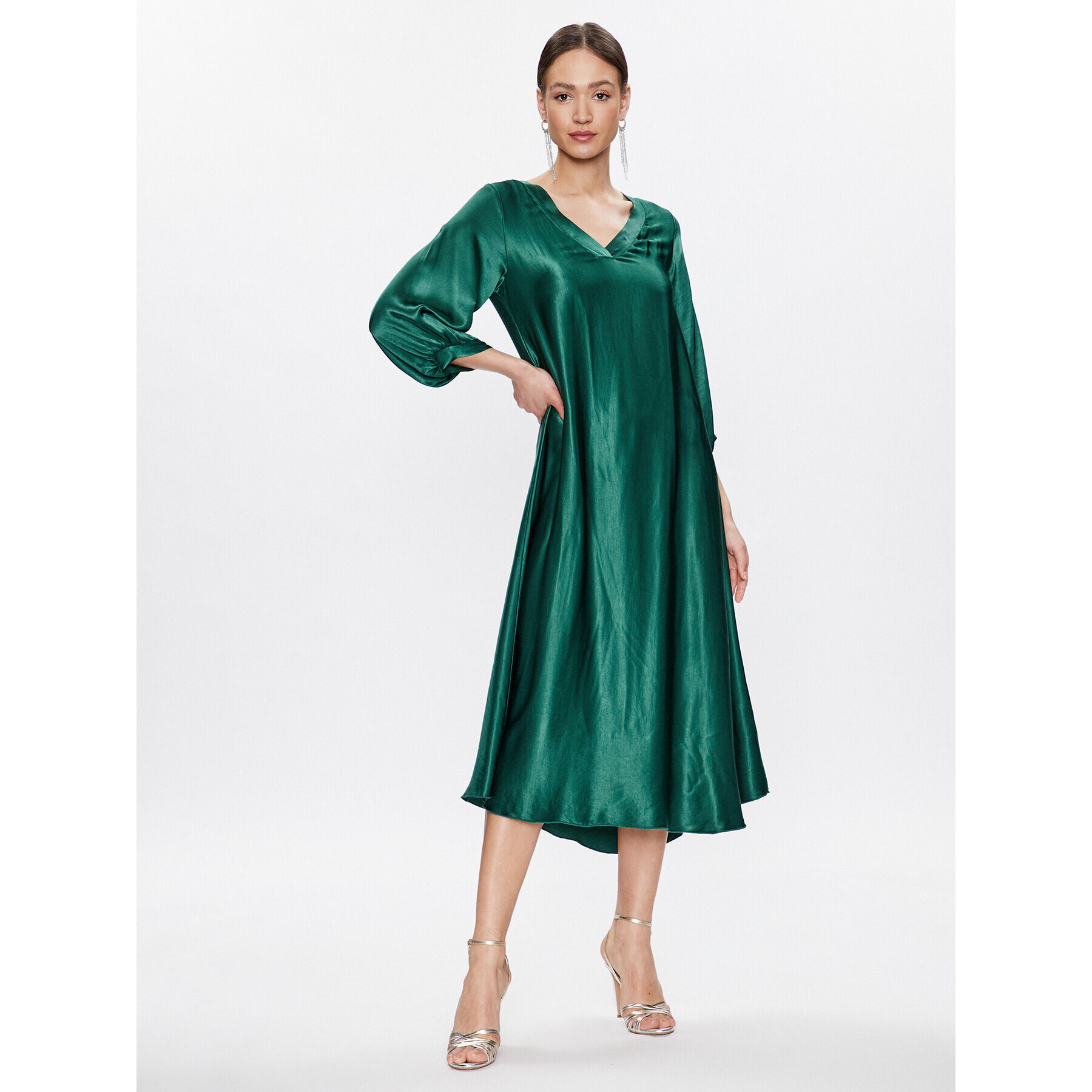 Dixie Rochie de zi A782U048 Verde Regular Fit - Pled.ro