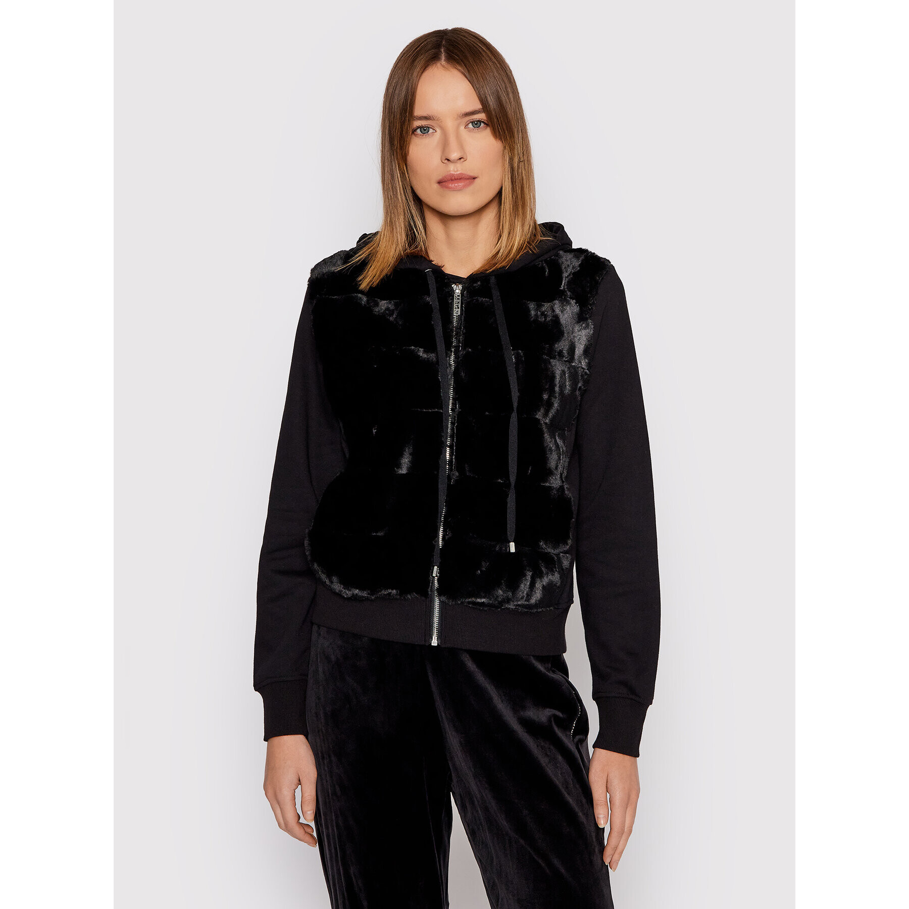 DKNY Bluză P1MHSKOP Negru Regular Fit - Pled.ro