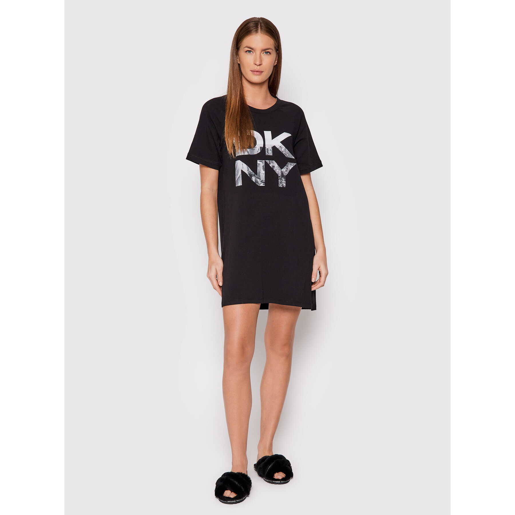 DKNY Cămașă de noapte YI2322489 Negru Regular Fit - Pled.ro