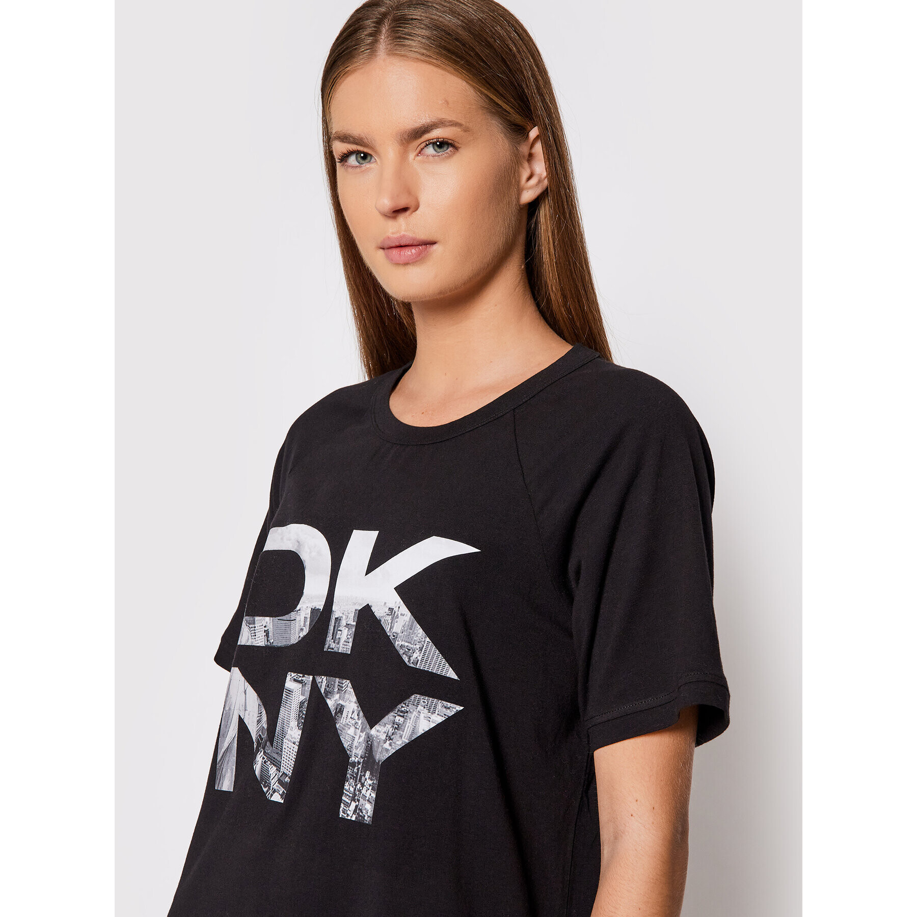 DKNY Cămașă de noapte YI2322489 Negru Regular Fit - Pled.ro