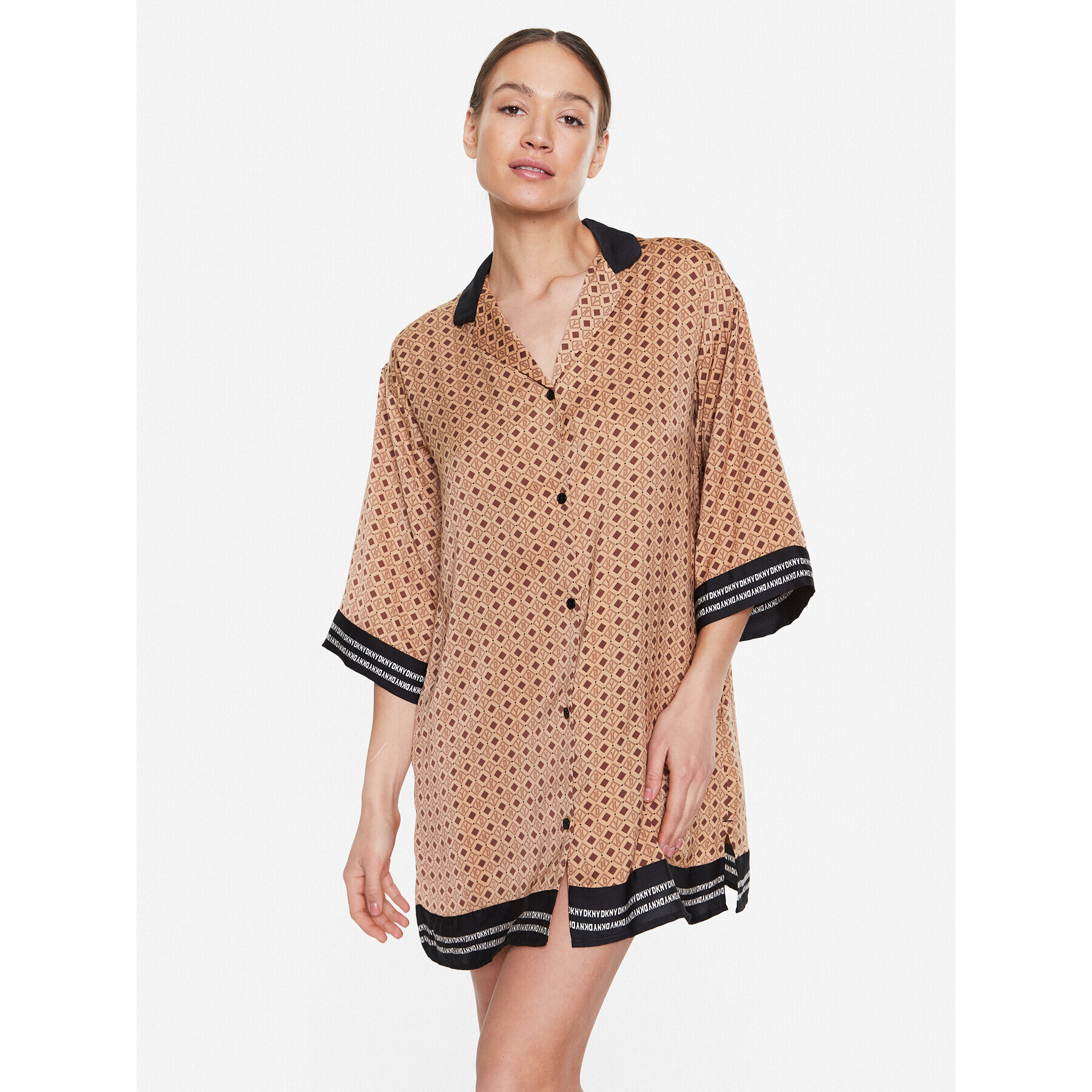 DKNY Cămașă de noapte YI2322661 Maro Regular Fit - Pled.ro