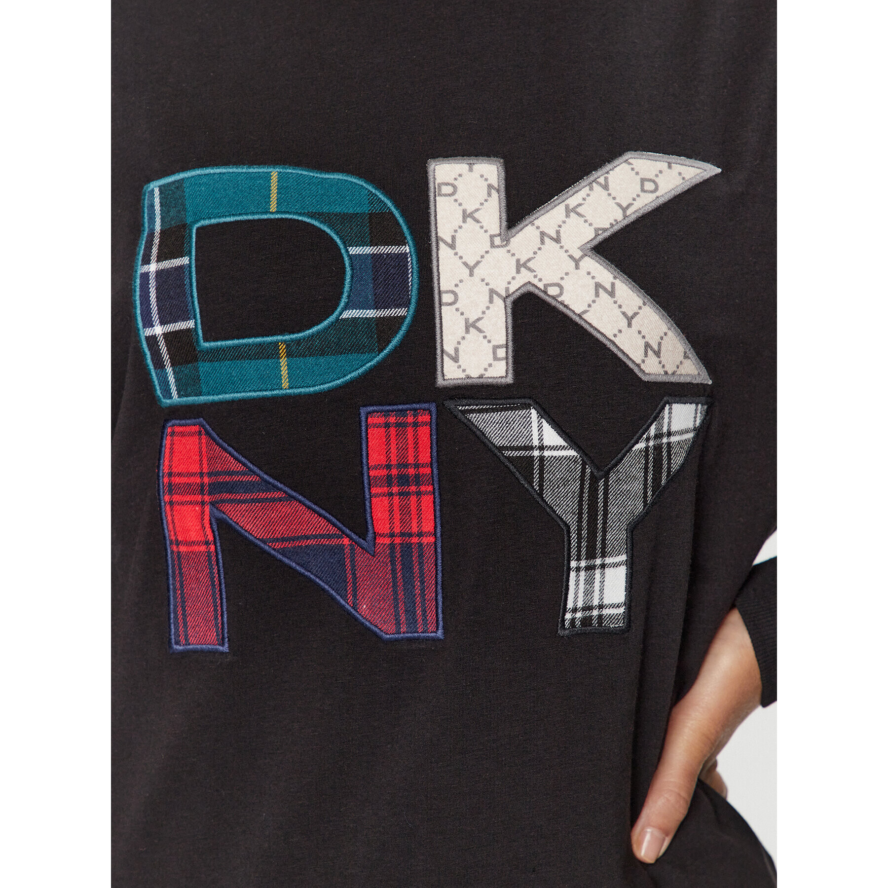 DKNY Cămașă pijama YI2122591 Negru Regular Fit - Pled.ro