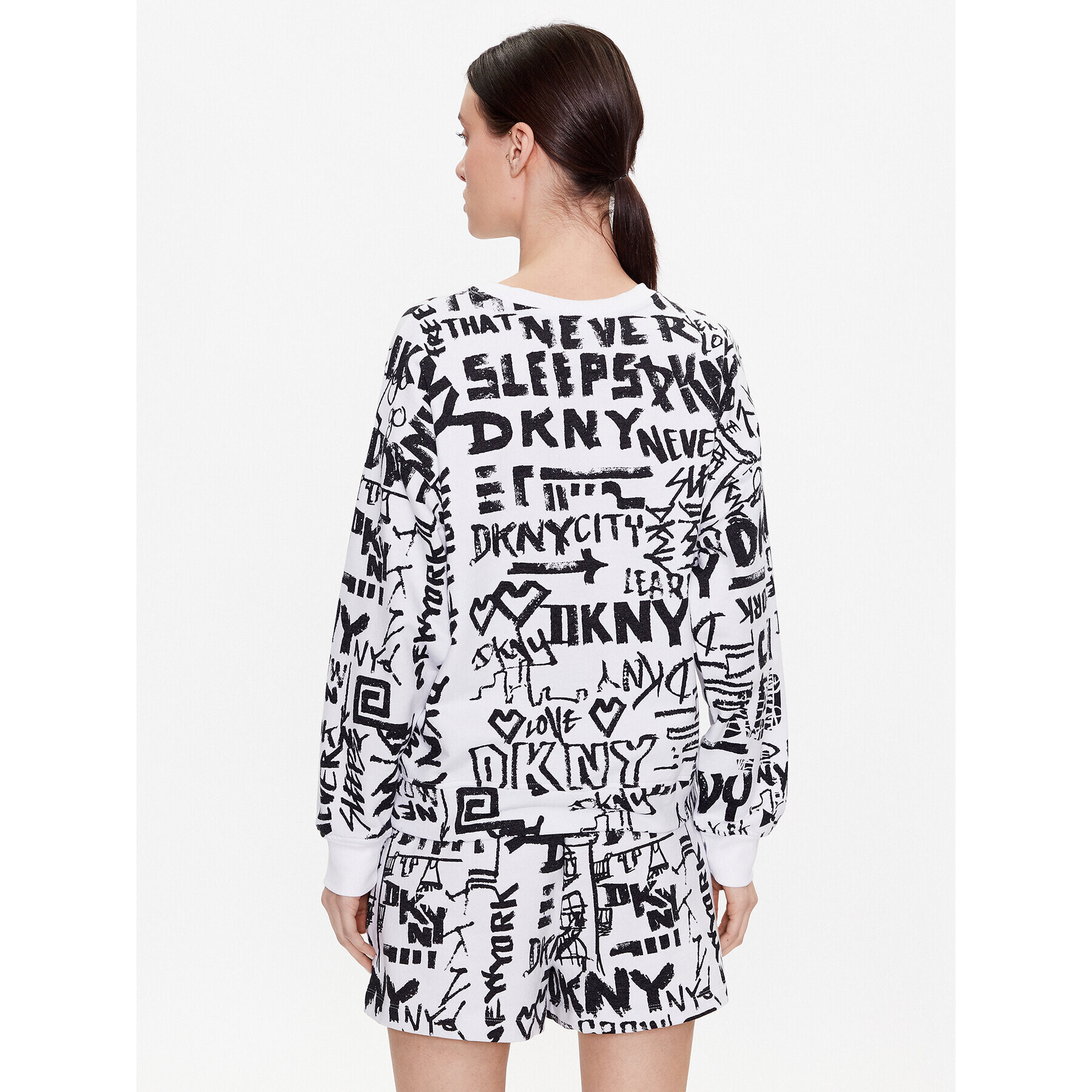 DKNY Cămașă pijama YI2122629 Alb Regular Fit - Pled.ro