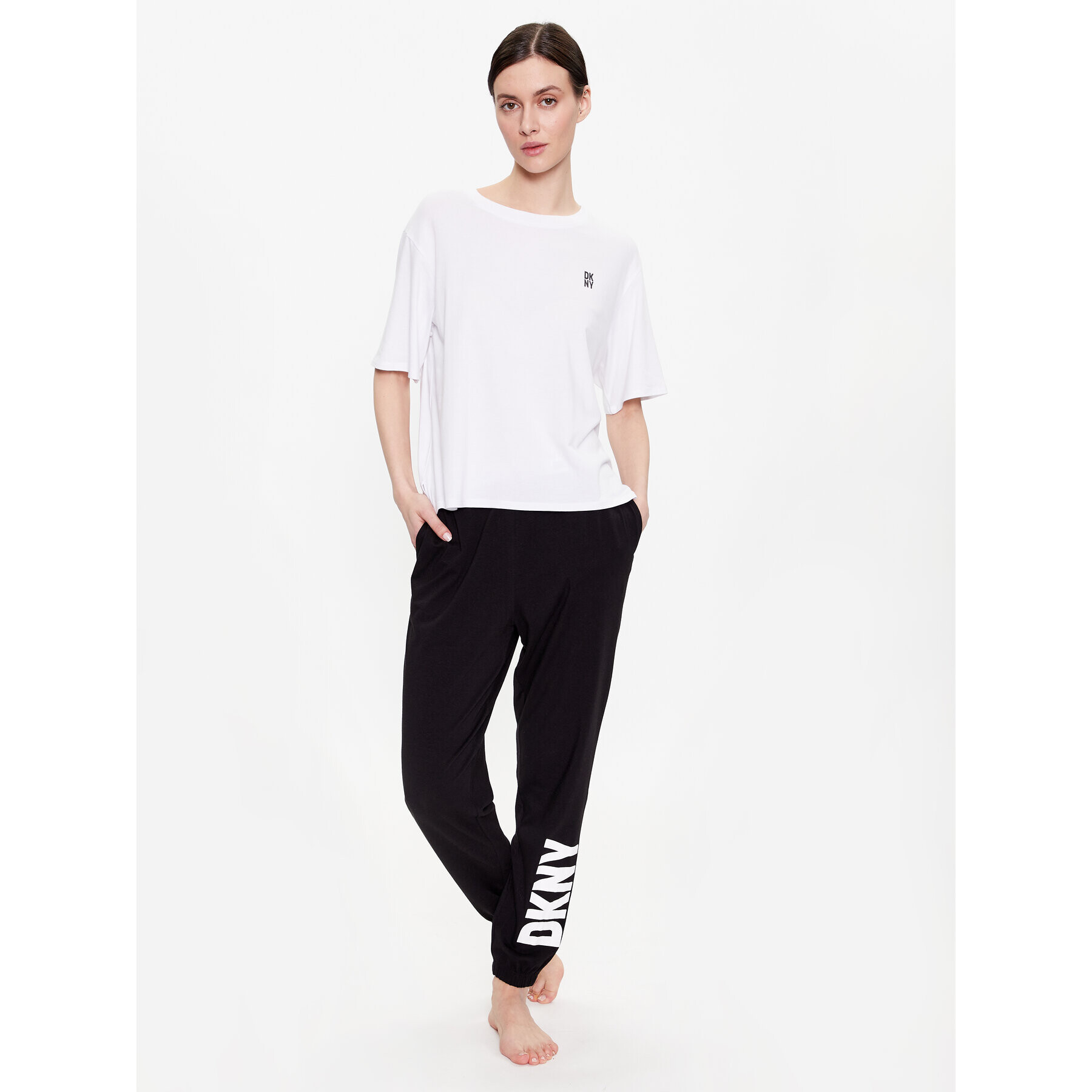 DKNY Cămașă pijama YI2422635 Alb Loose Fit - Pled.ro