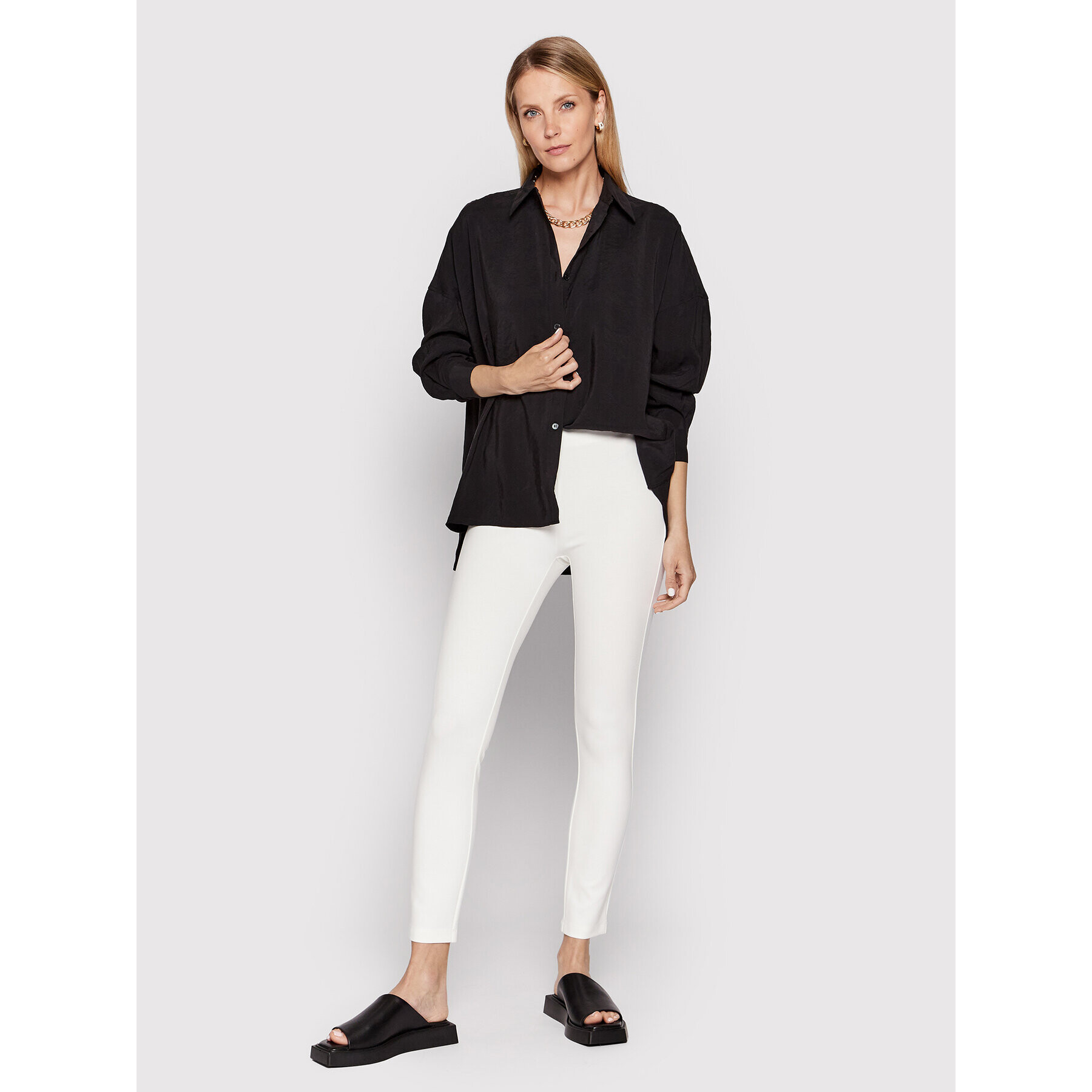 DKNY Colanți P0RK8CMD Alb Slim Fit - Pled.ro