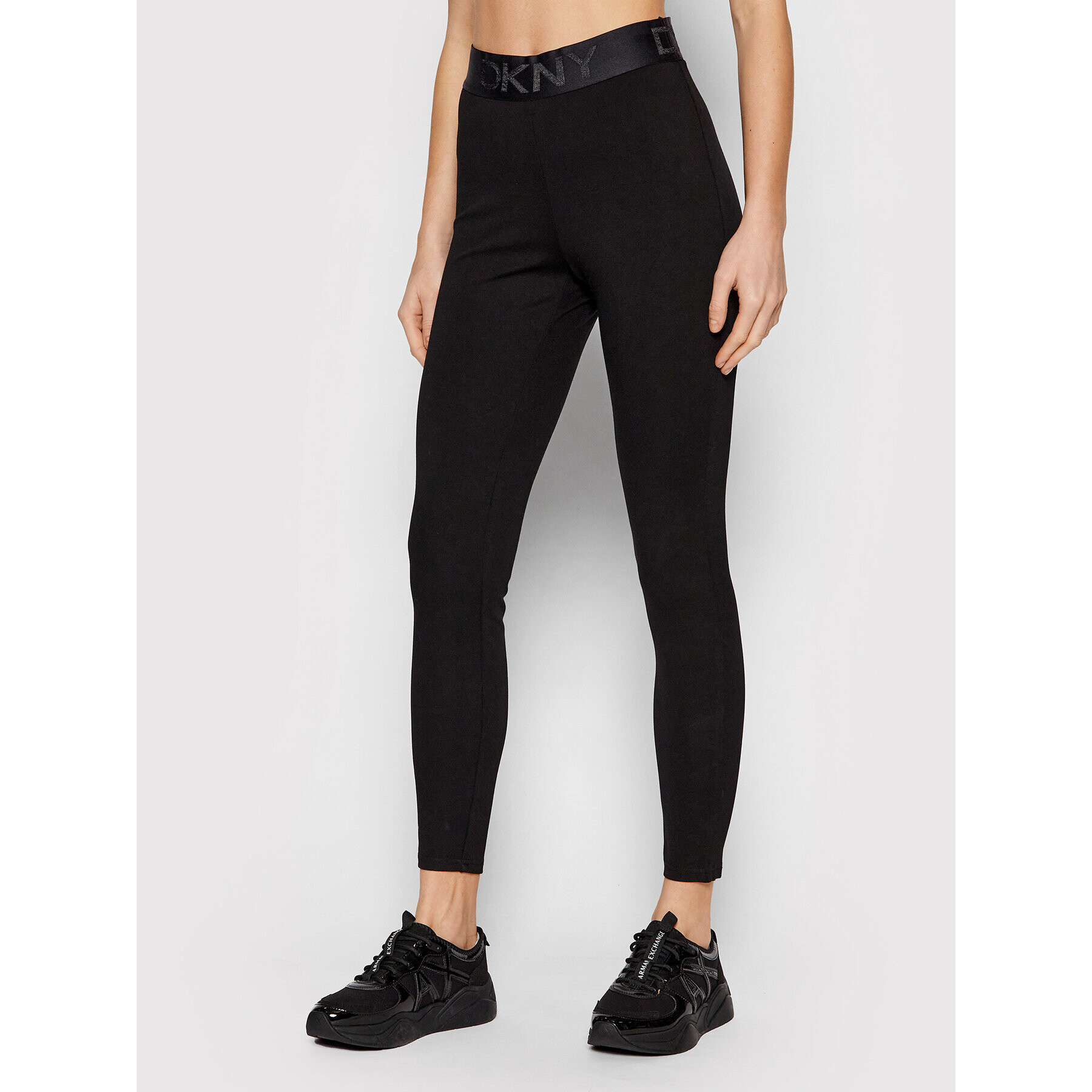 DKNY Colanți P0RVQGIW Negru Slim Fit - Pled.ro