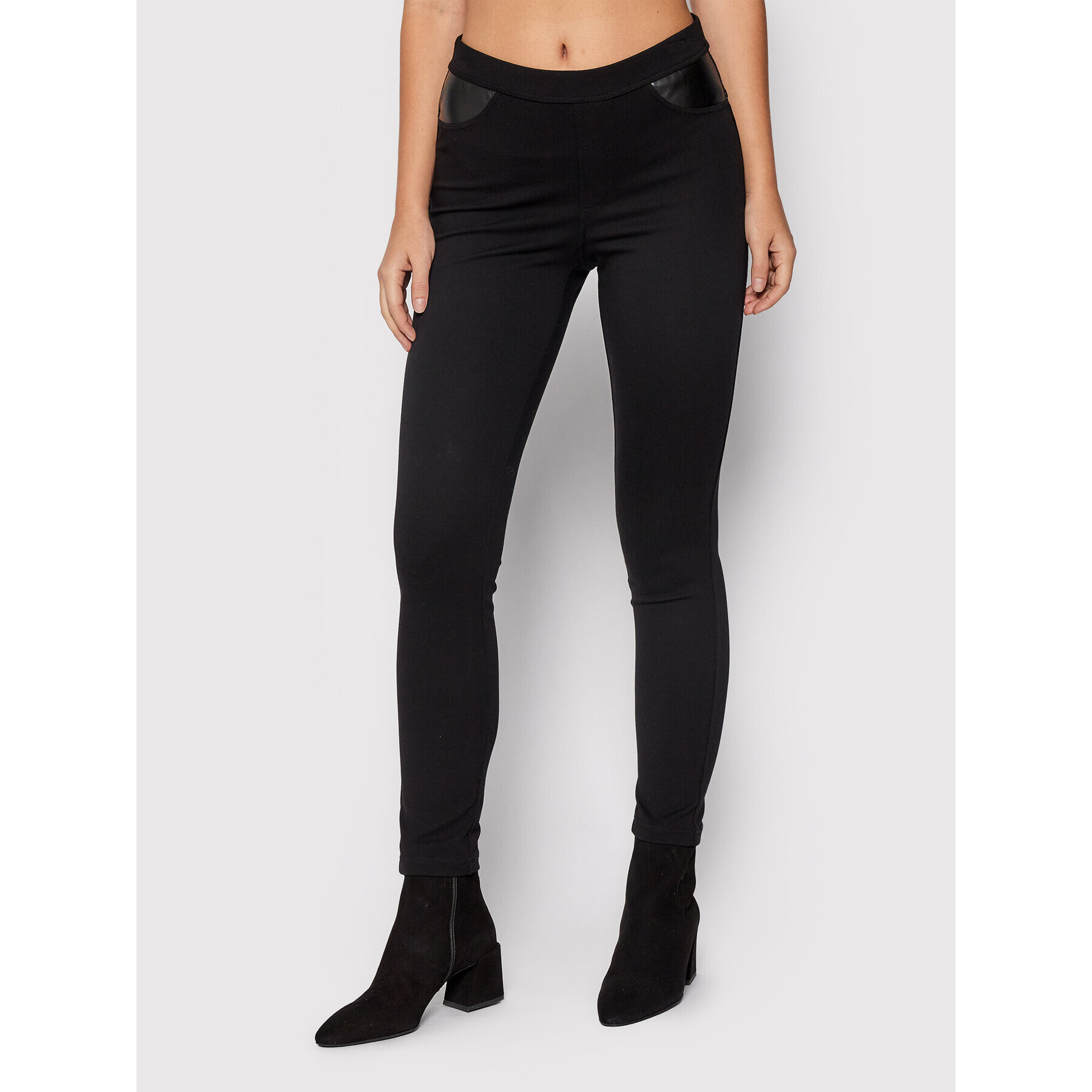 DKNY Colanți P8RV9CDJ Negru Slim Fit - Pled.ro