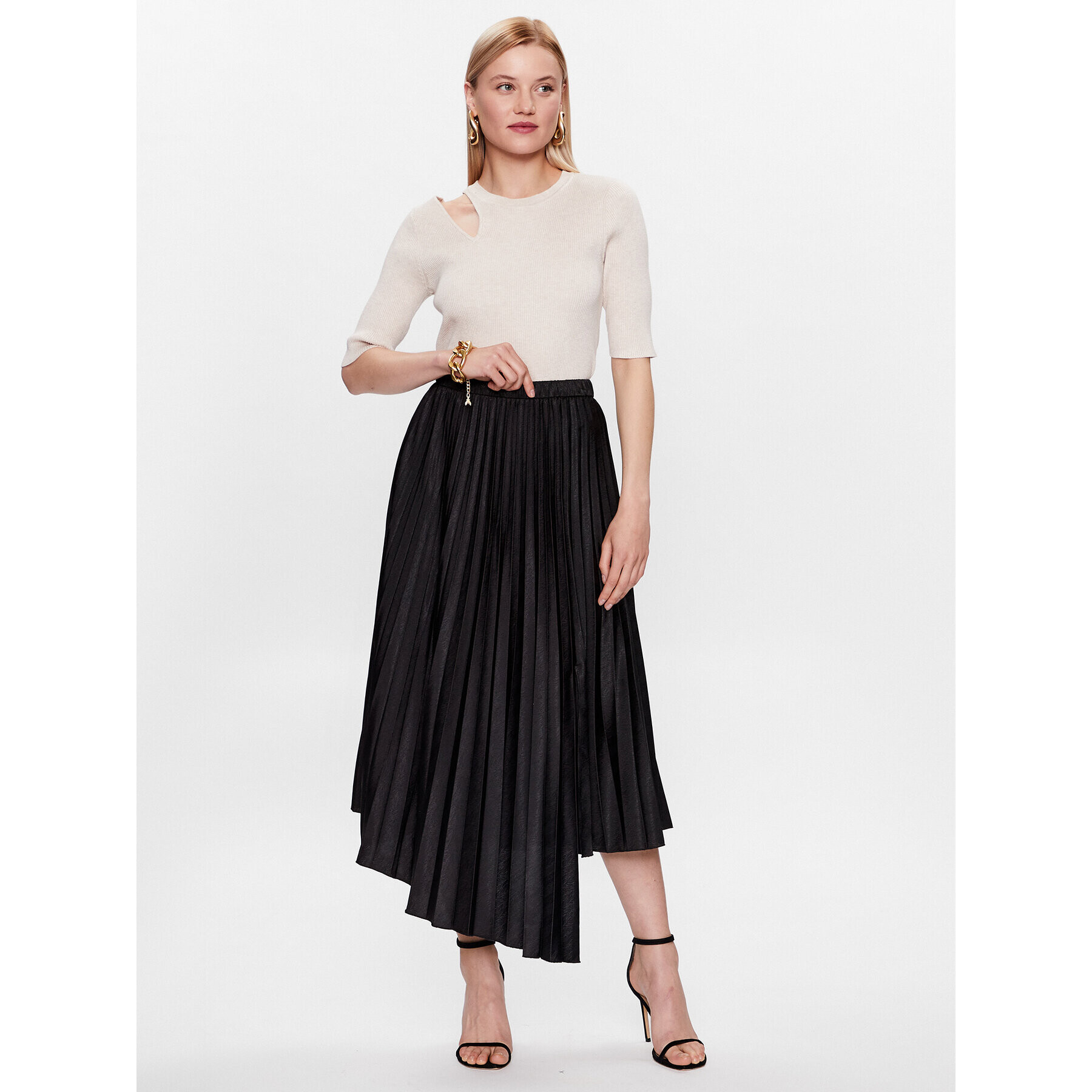 DKNY Fustă plisată P3ANTQBW Negru Regular Fit - Pled.ro