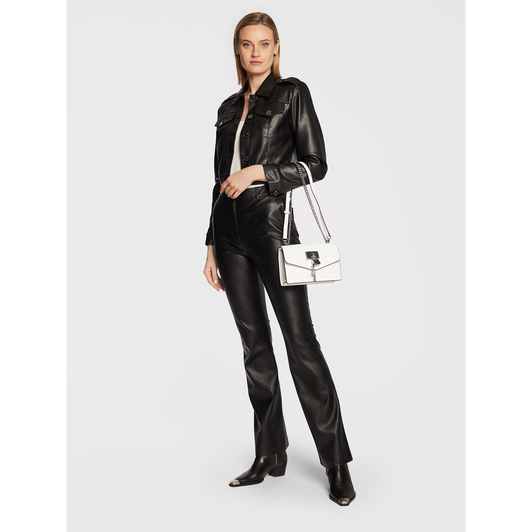 DKNY Geacă din imitație de piele DD2G4315 Negru Regular Fit - Pled.ro