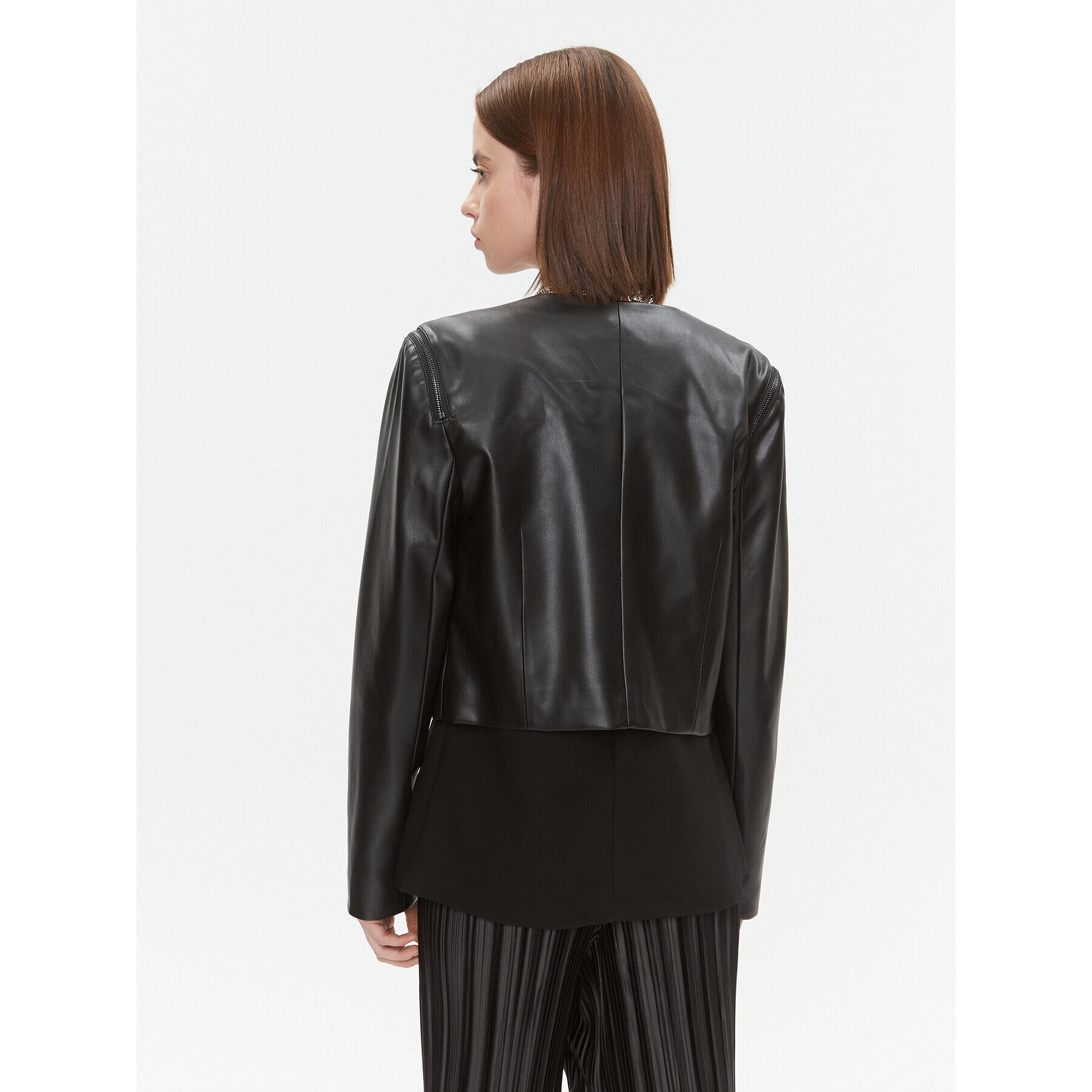 DKNY Geacă din imitație de piele DD3G4792 Negru Regular Fit - Pled.ro