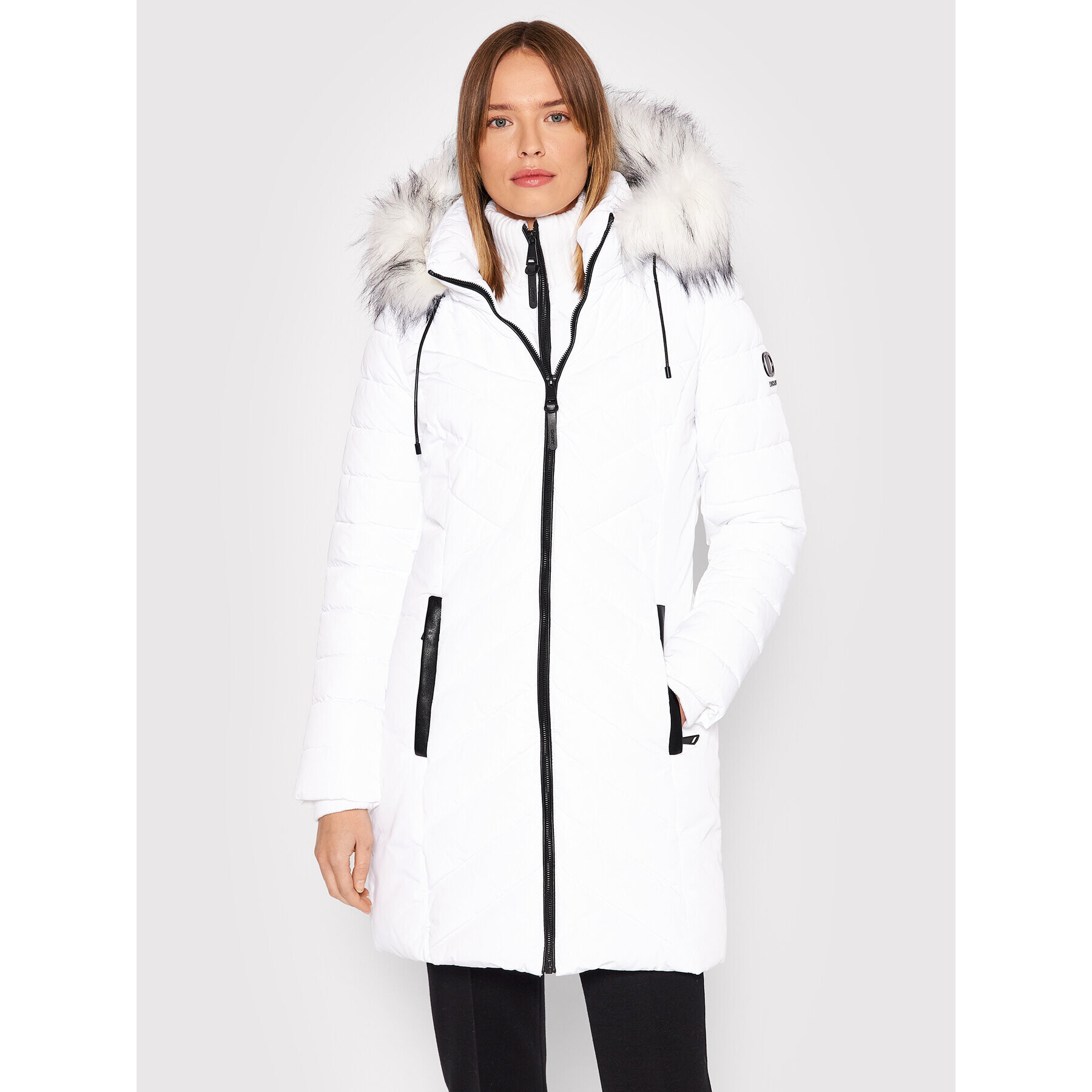 DKNY Geacă din puf DL1MPE70 Alb Regular Fit - Pled.ro