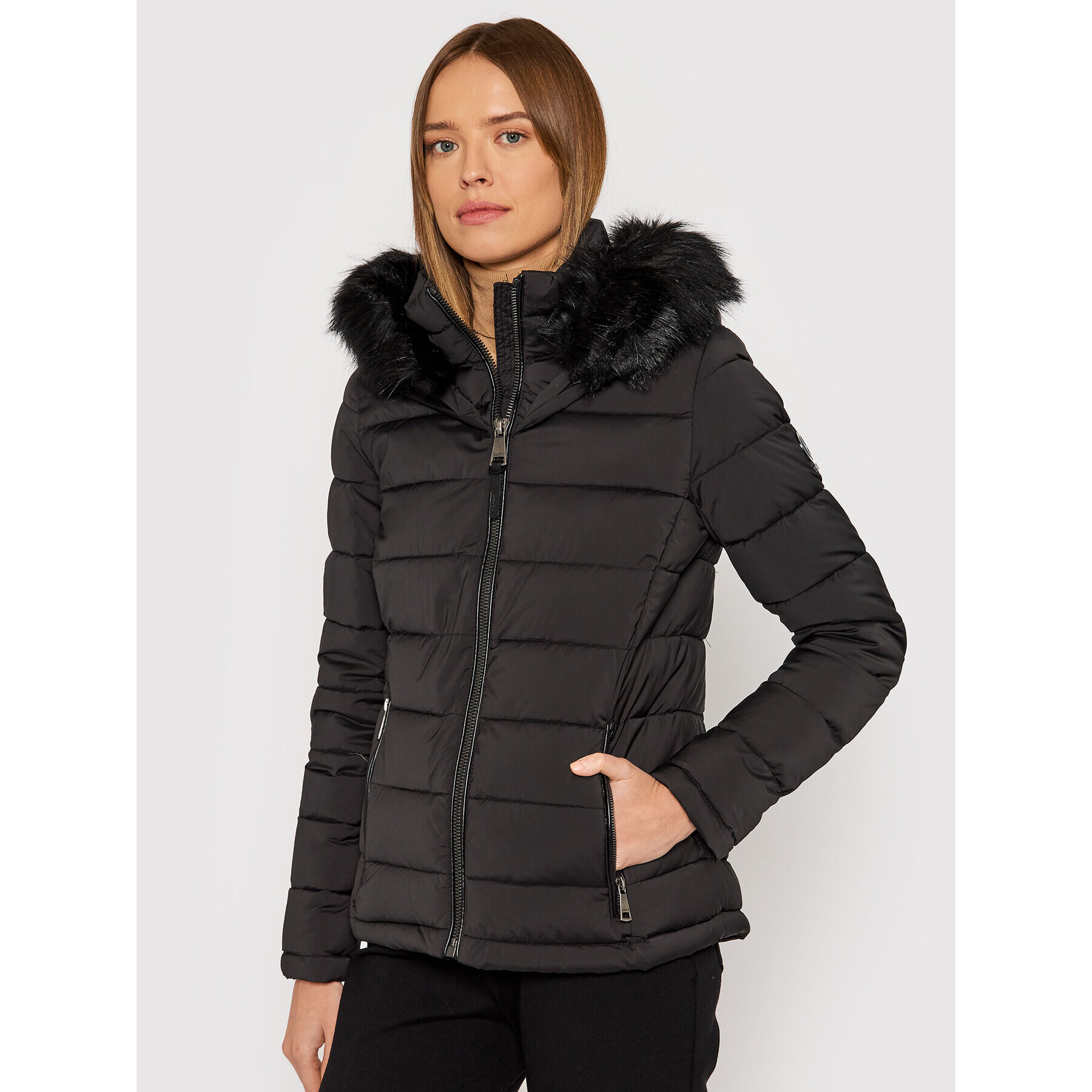 DKNY Geacă din puf DL1MPG50 Negru Regular Fit - Pled.ro