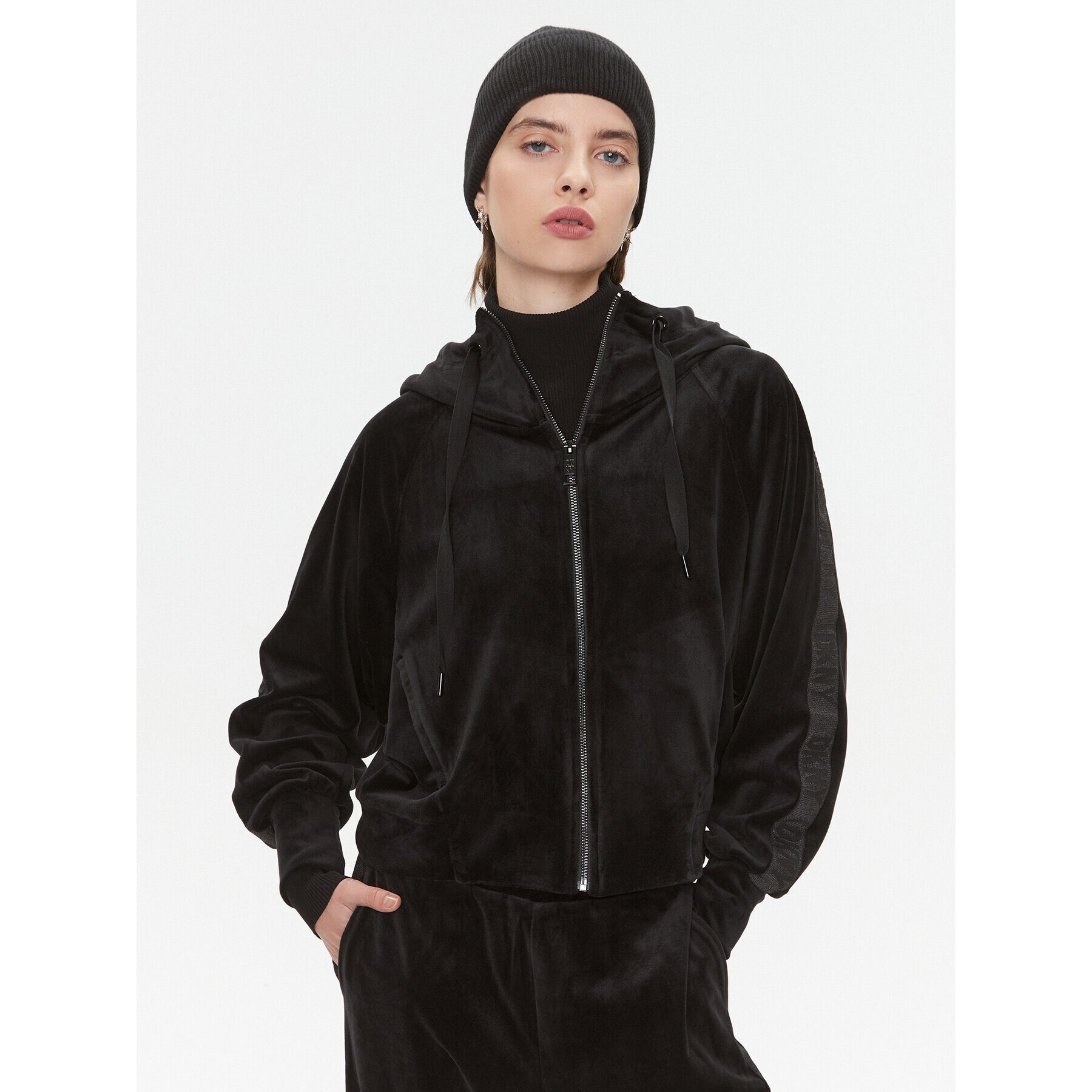 DKNY Geacă P3ME6SIX Negru Regular Fit - Pled.ro