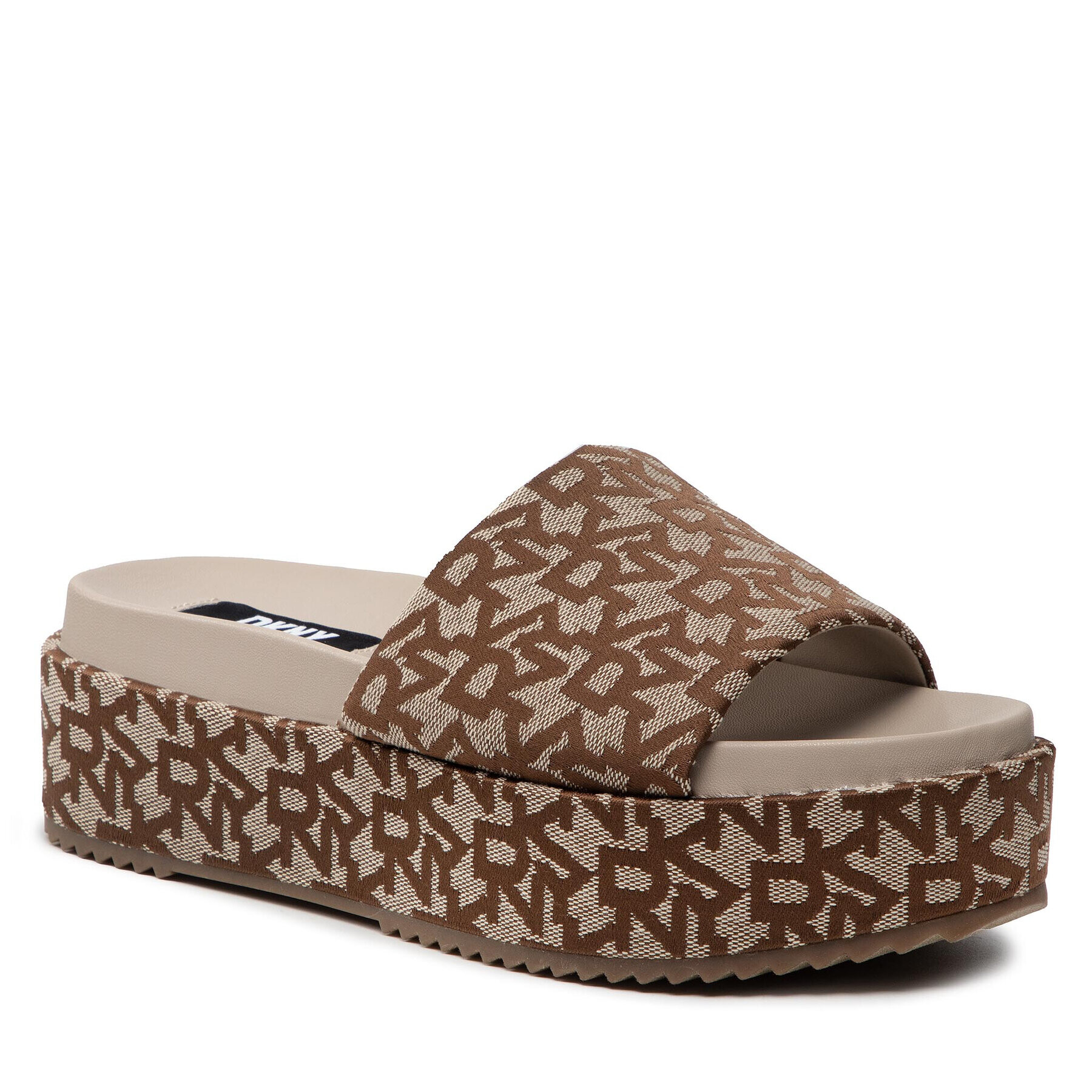 DKNY Șlapi Platform Slide K4161794 Maro - Pled.ro