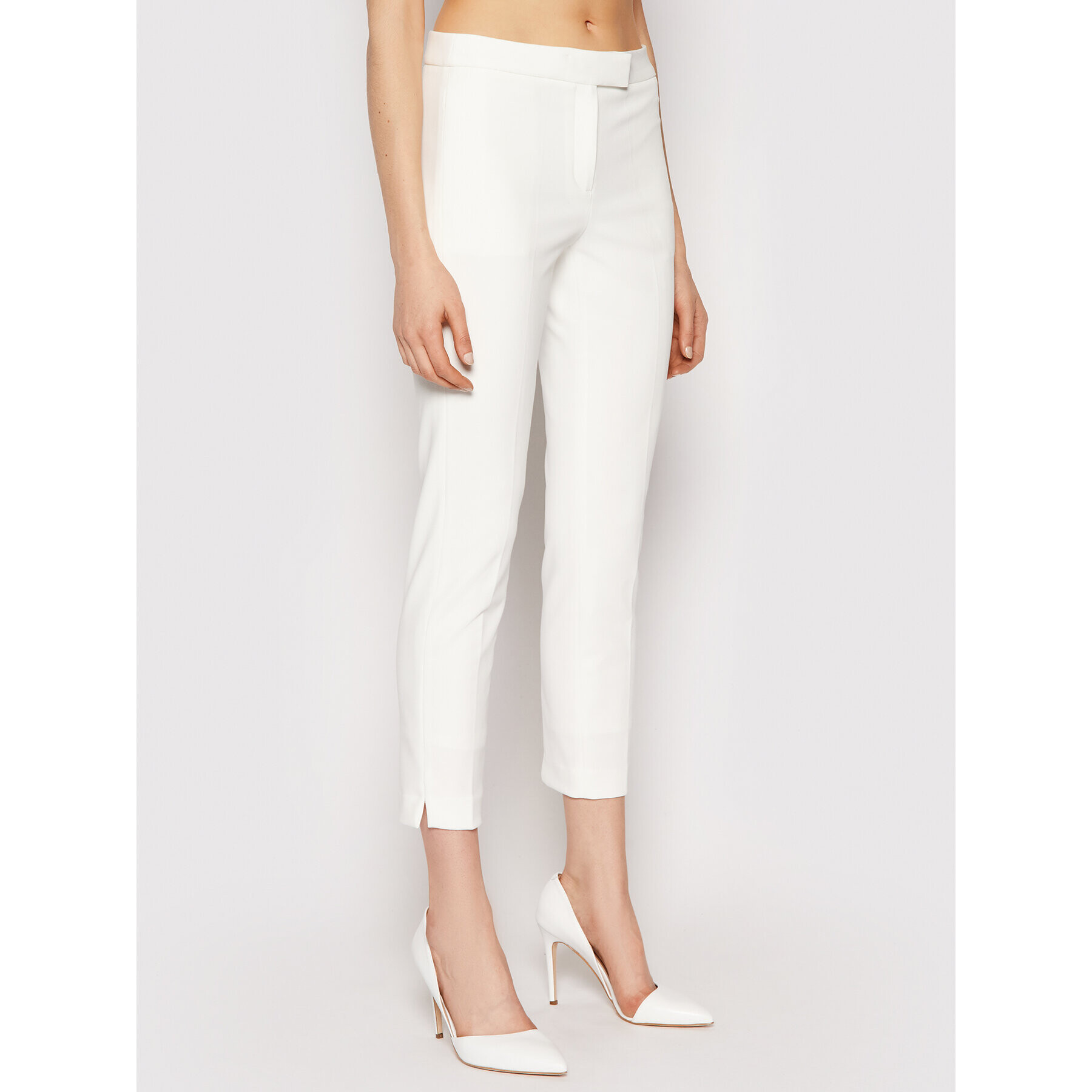 DKNY Pantaloni chino P9RKSDMT Alb Regular Fit - Pled.ro