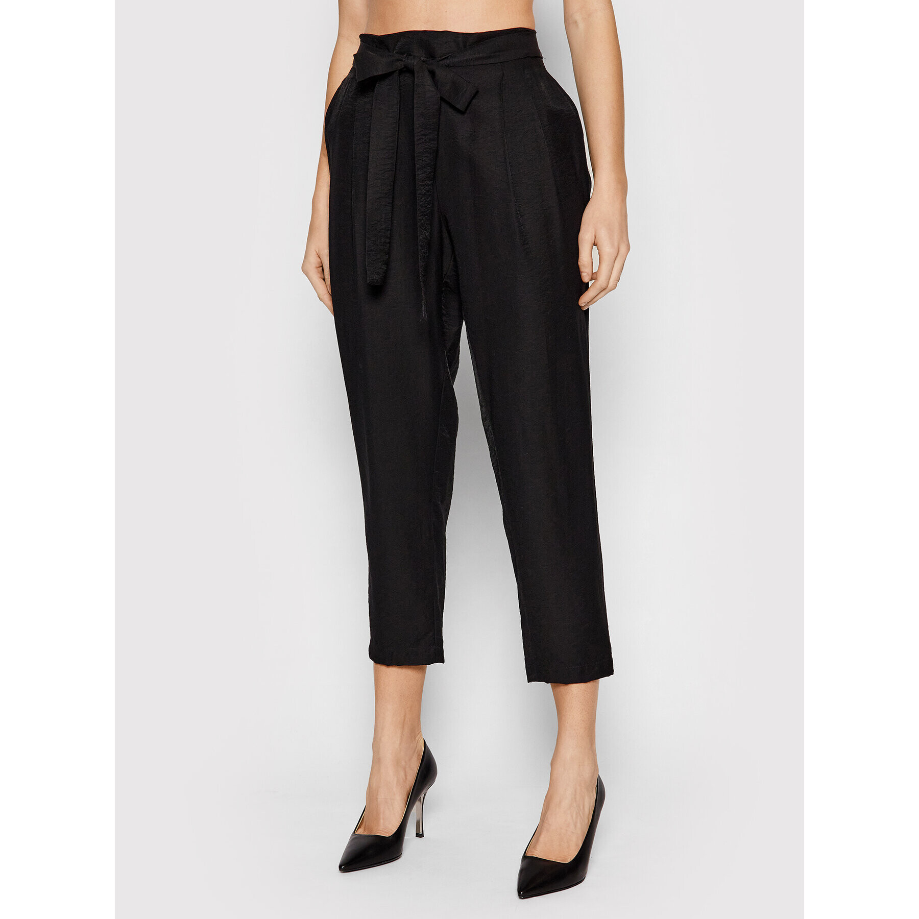 DKNY Pantaloni din material P1JKTKA5 Negru Regular Fit - Pled.ro