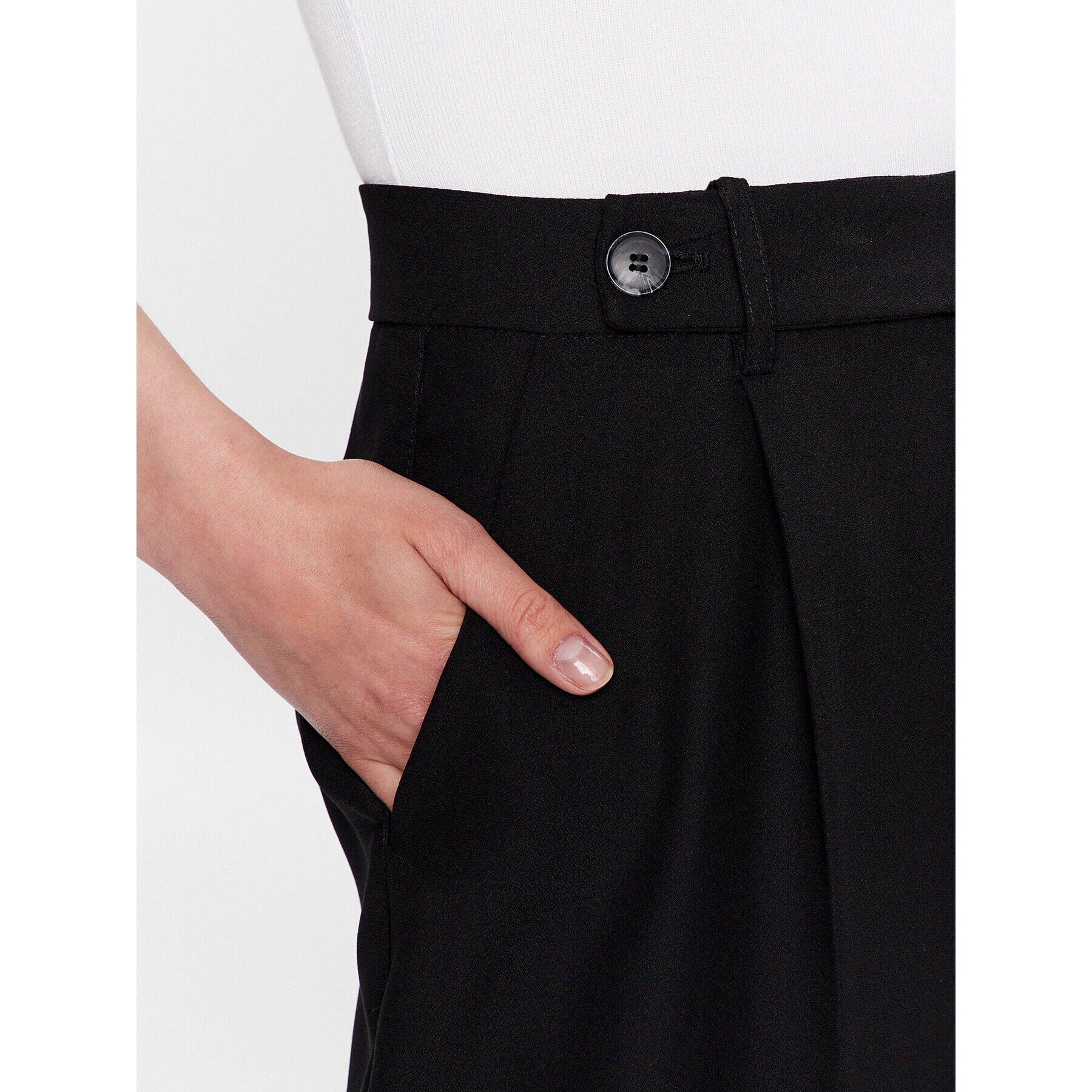 DKNY Pantaloni din material P3AKNQ84 Negru Relaxed Fit - Pled.ro