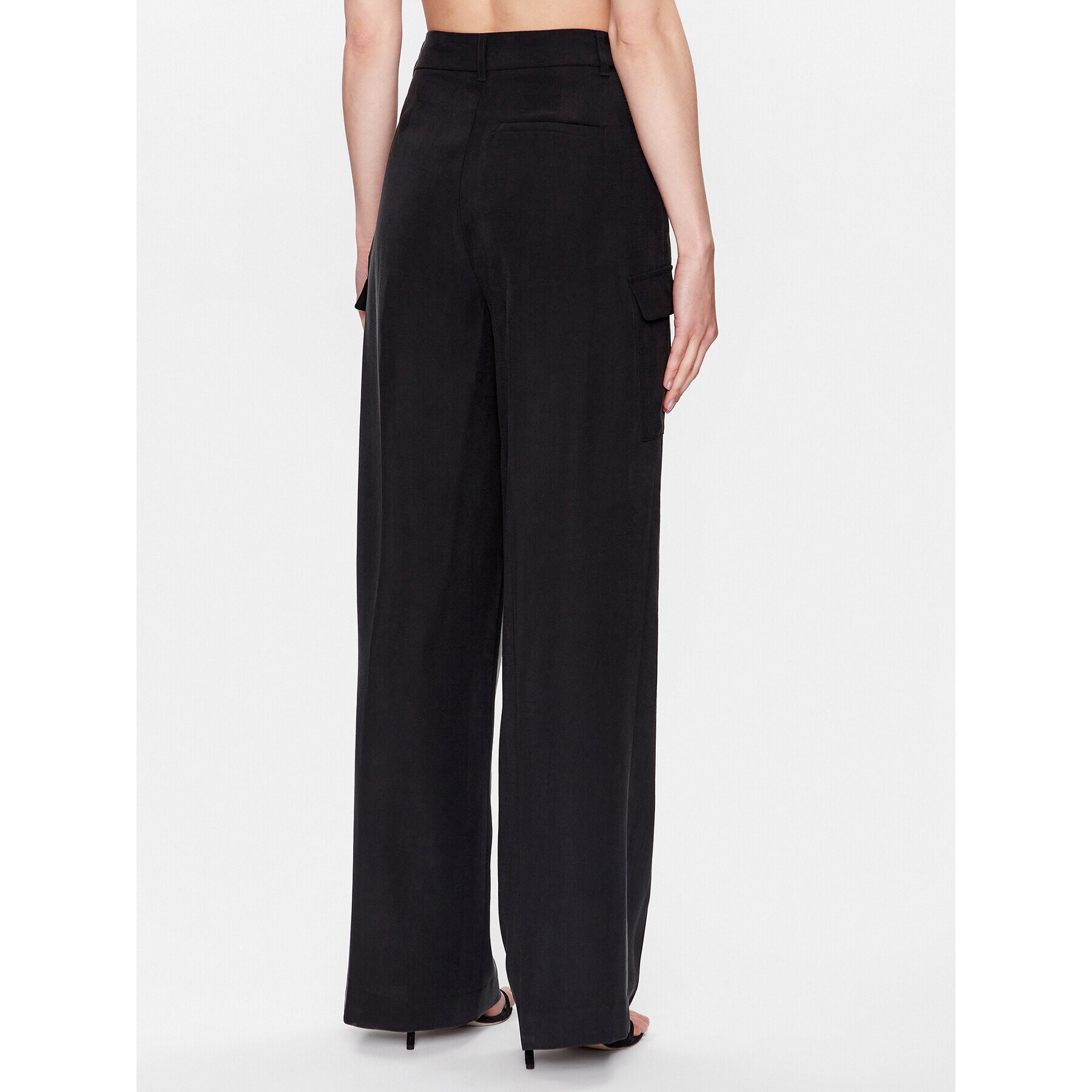 DKNY Pantaloni din material P3BKTR20 Negru Relaxed Fit - Pled.ro