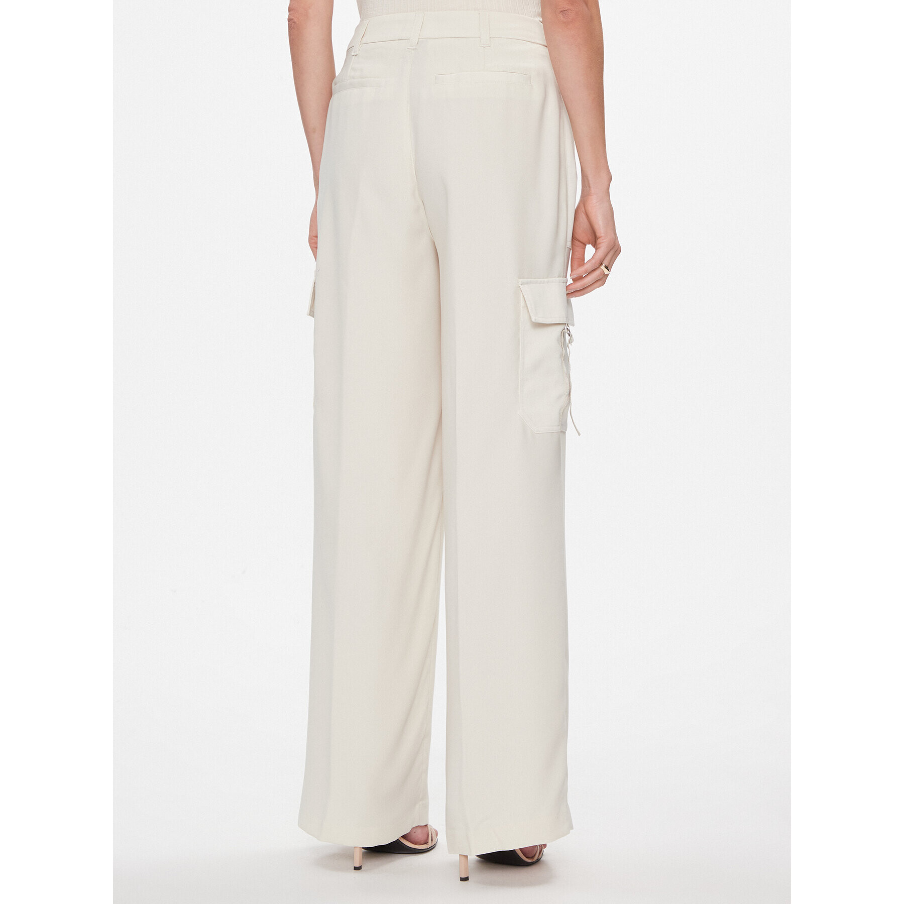 DKNY Pantaloni din material P3JKNV51 Kaki Straight Leg - Pled.ro