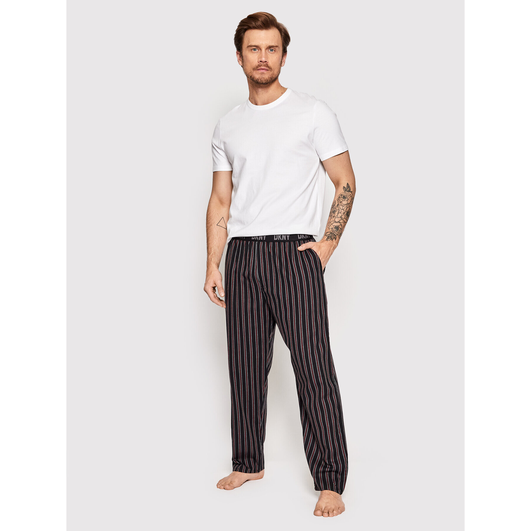 DKNY Pantaloni pijama N5_6794_DKY Negru Relaxed Fit - Pled.ro