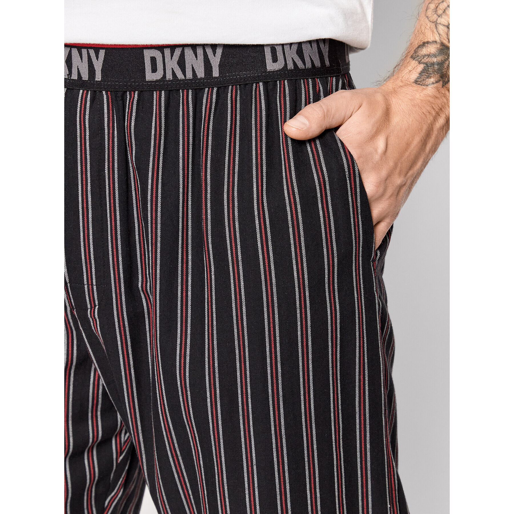 DKNY Pantaloni pijama N5_6794_DKY Negru Relaxed Fit - Pled.ro