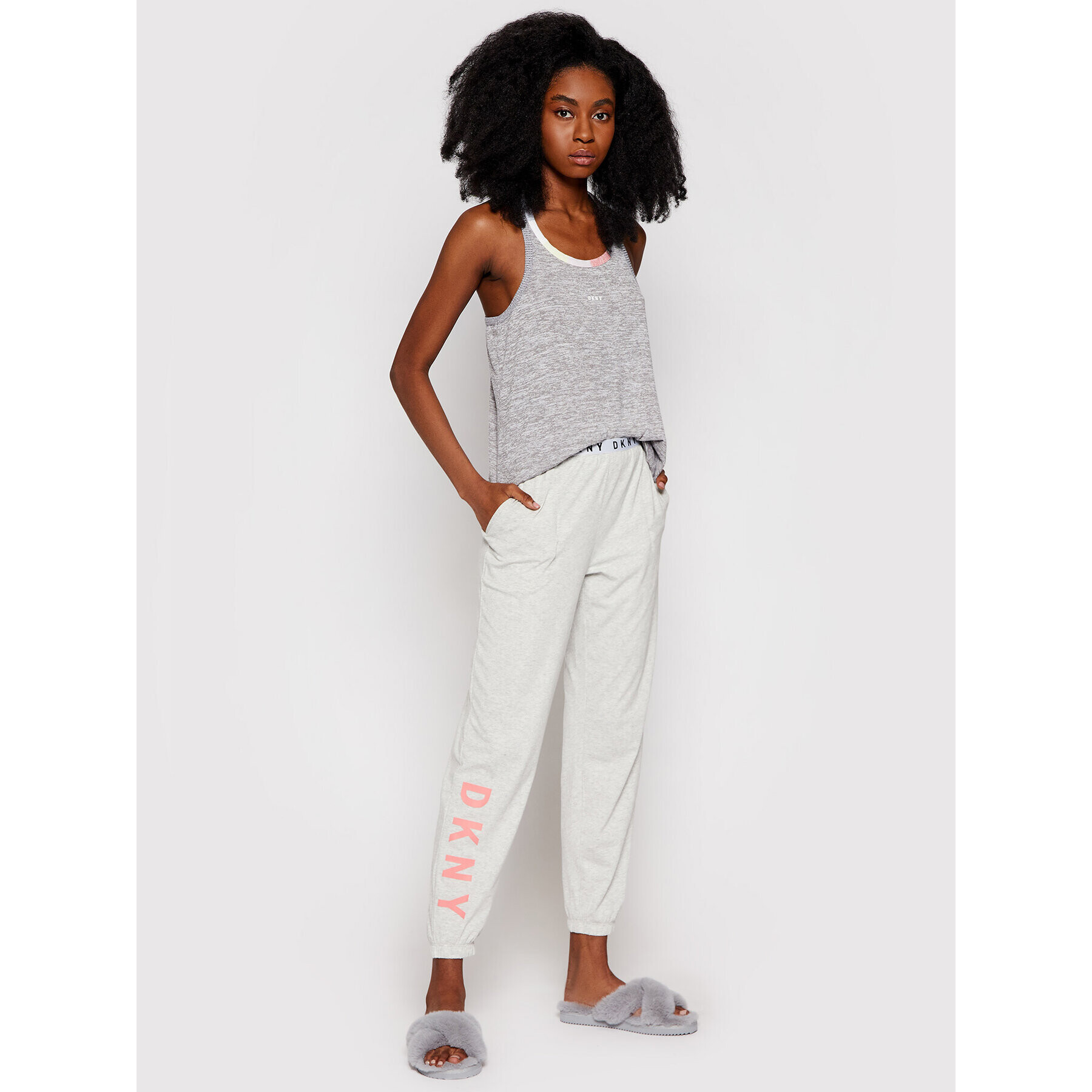 DKNY Pantaloni pijama YI2722453 Gri - Pled.ro