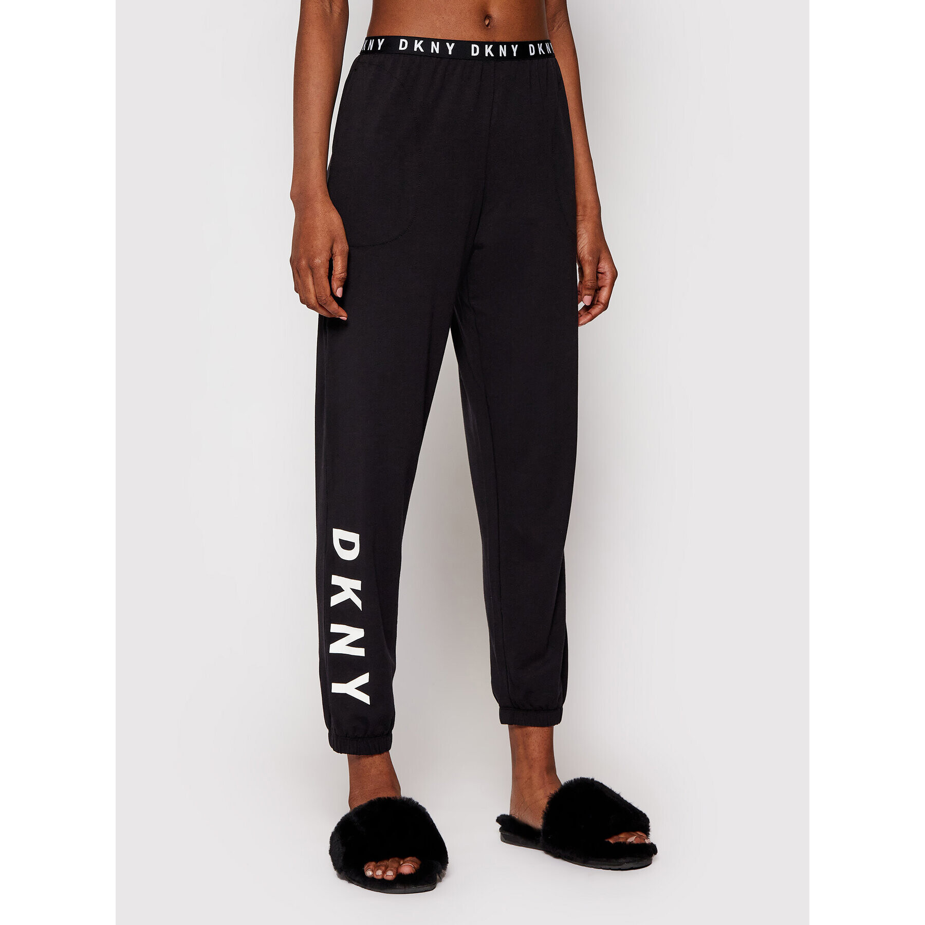 DKNY Pantaloni pijama YI2722453 Negru - Pled.ro