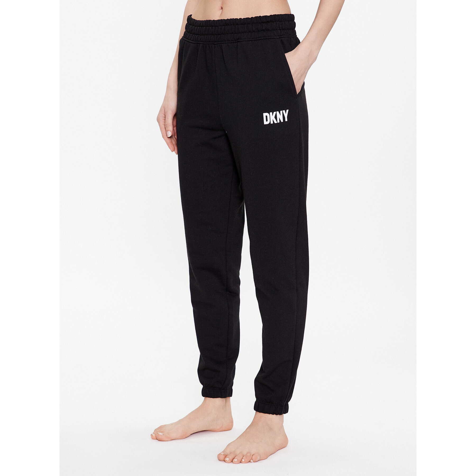 DKNY Pantaloni pijama YI2822629 Negru Regular Fit - Pled.ro