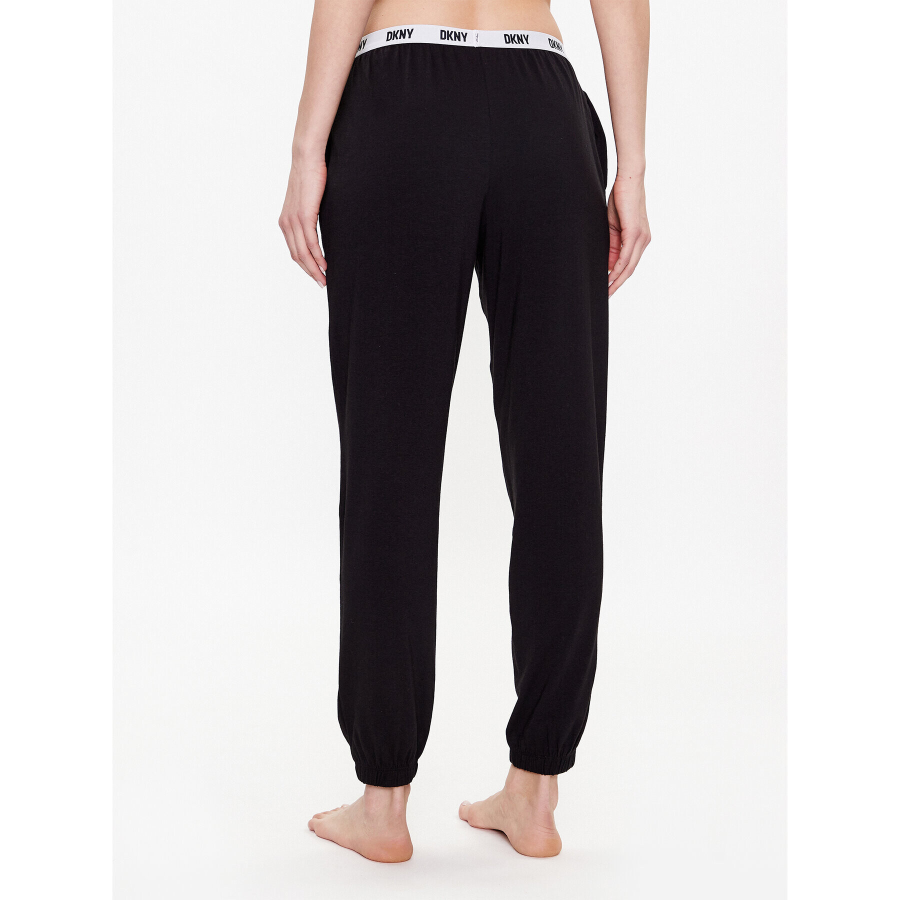 DKNY Pantaloni pijama YI2822635 Negru Regular Fit - Pled.ro