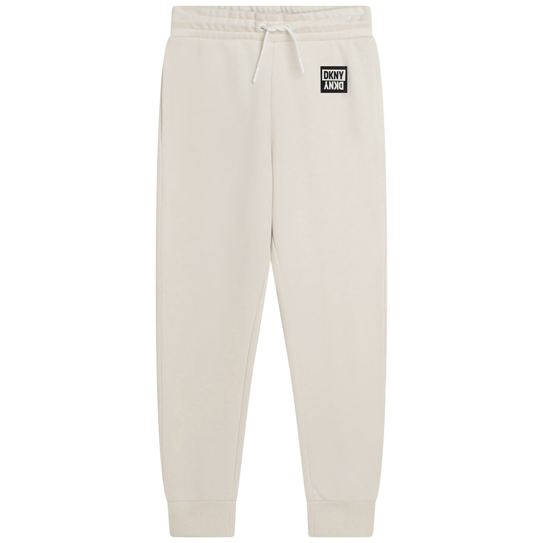 DKNY Pantaloni trening D34A85 D Alb Regular Fit - Pled.ro